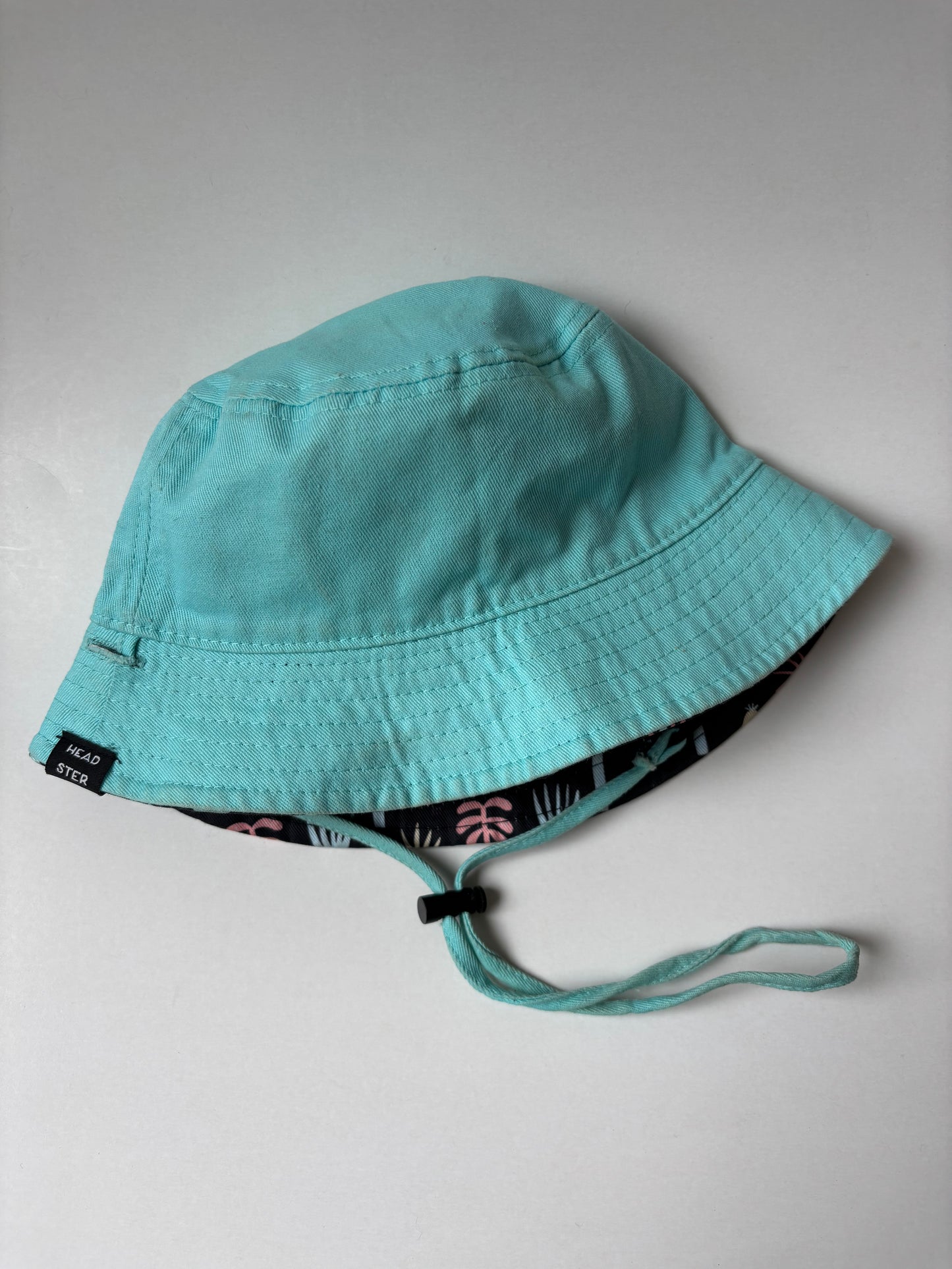 Blue & Patterned Reversible Bucket Hat