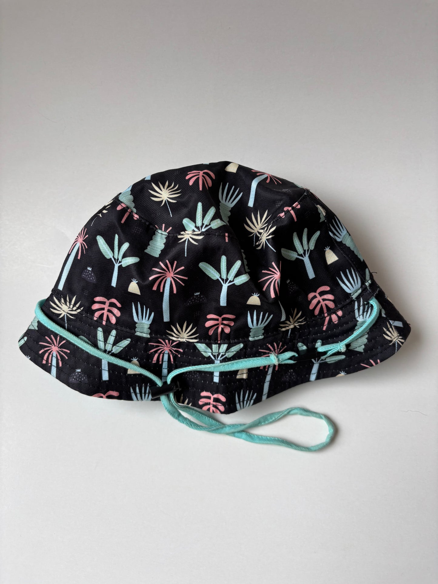 Blue & Patterned Reversible Bucket Hat