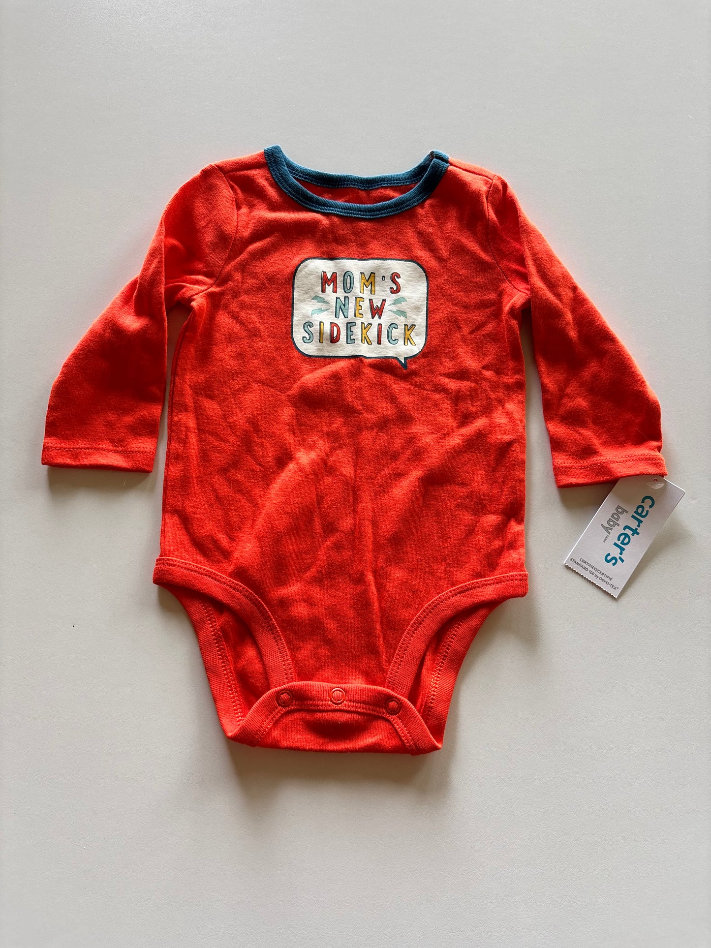 BNWT Orange Mom's Sidekick Onesie