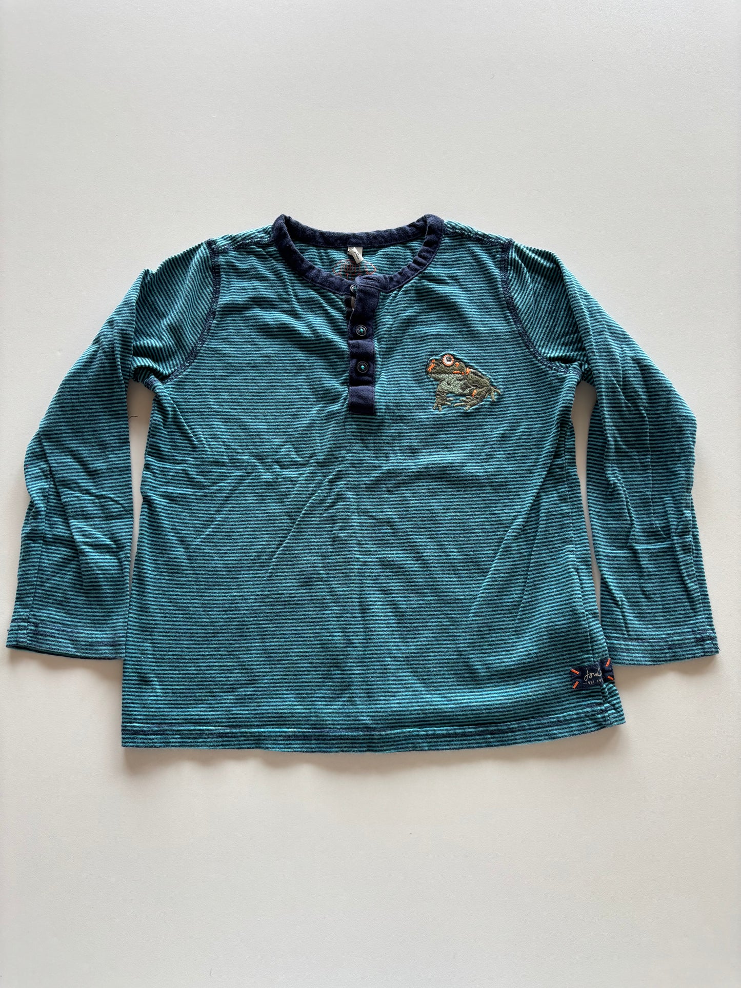Blue Striped Frog Henley Shirt