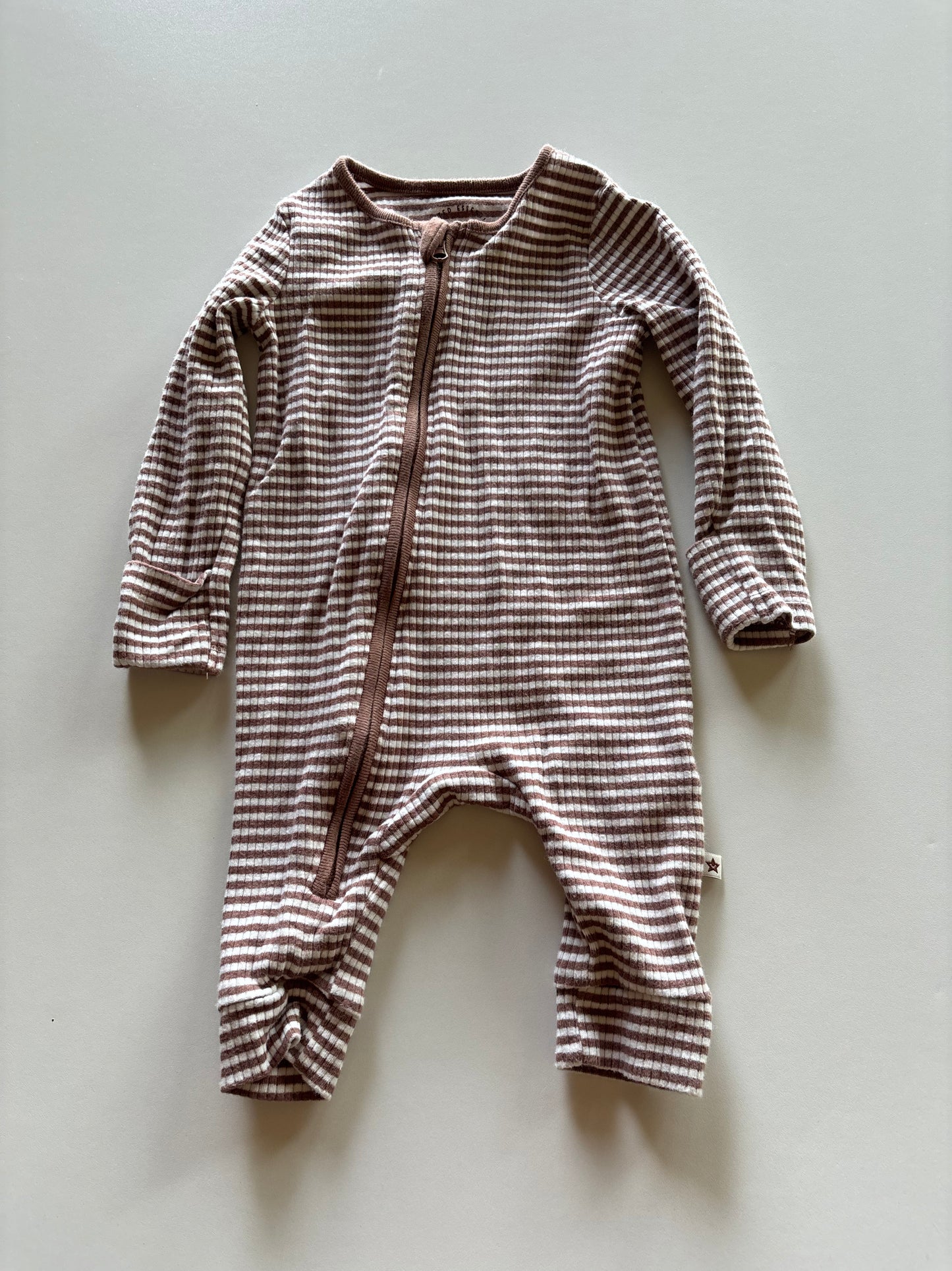 Brown & White Ribbed Sleeper