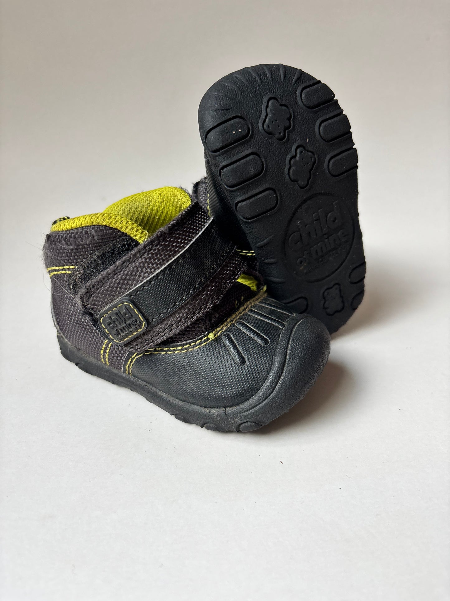 Charcoal & Lime Winter Boots