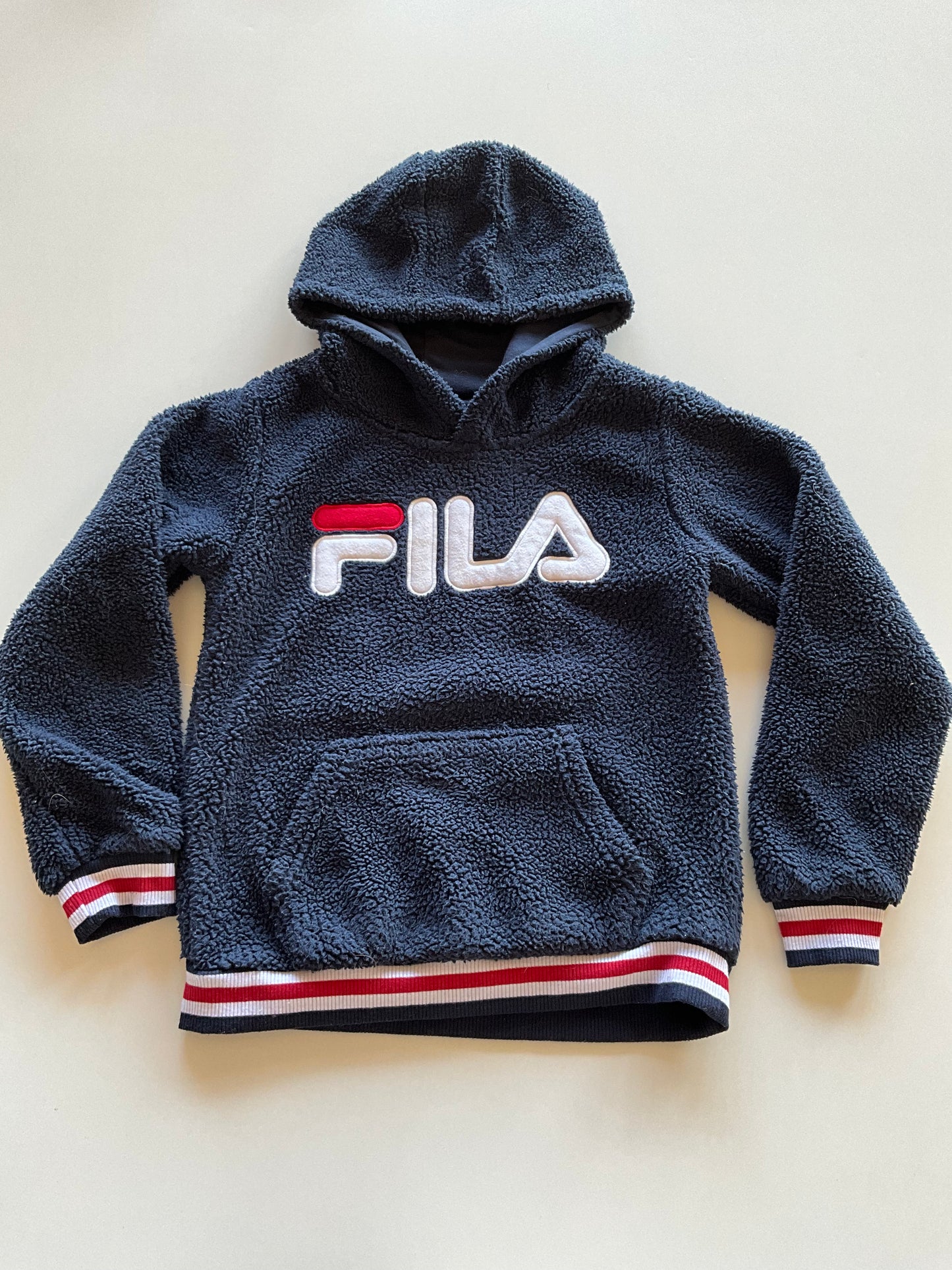 Navy Fila Sherpa Hoodie