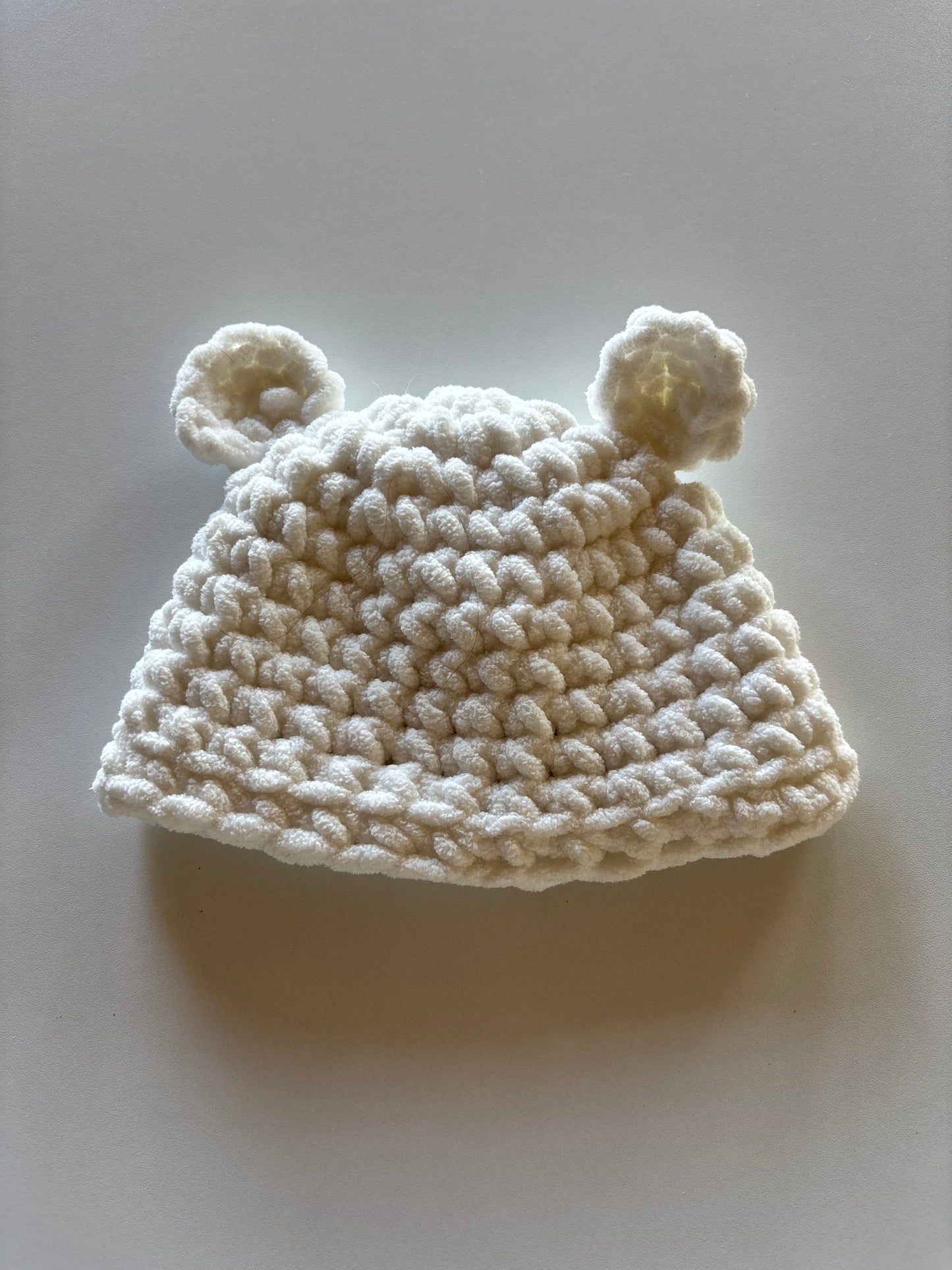 Crocheted White Bear Toque