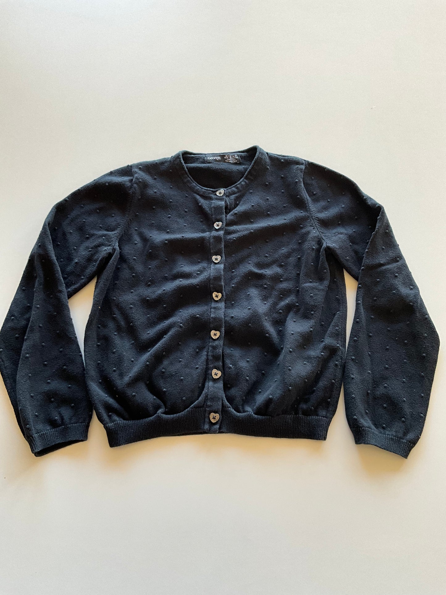 Black Swiss Dot Cardigan