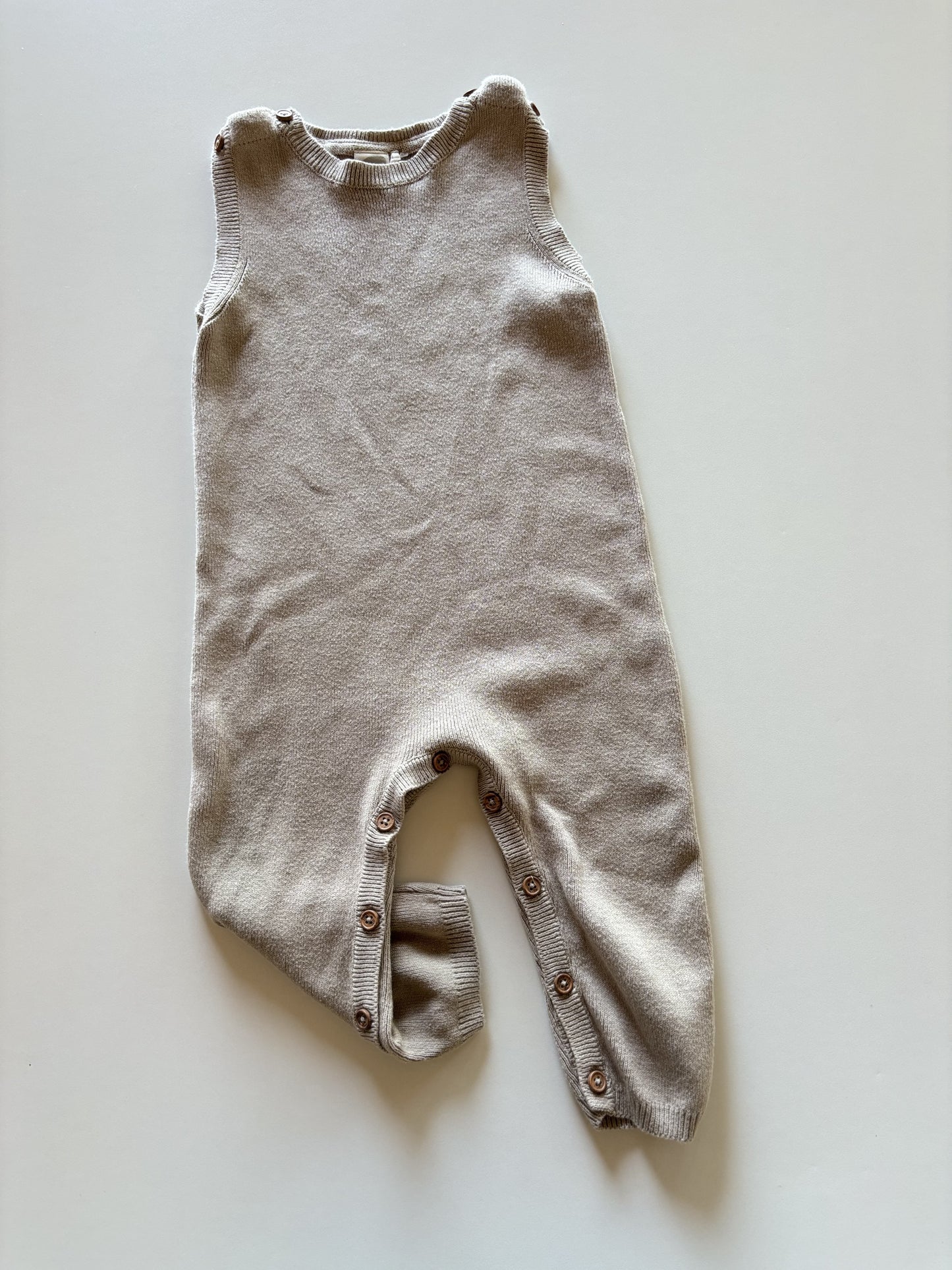 Light Brown Knit Romper