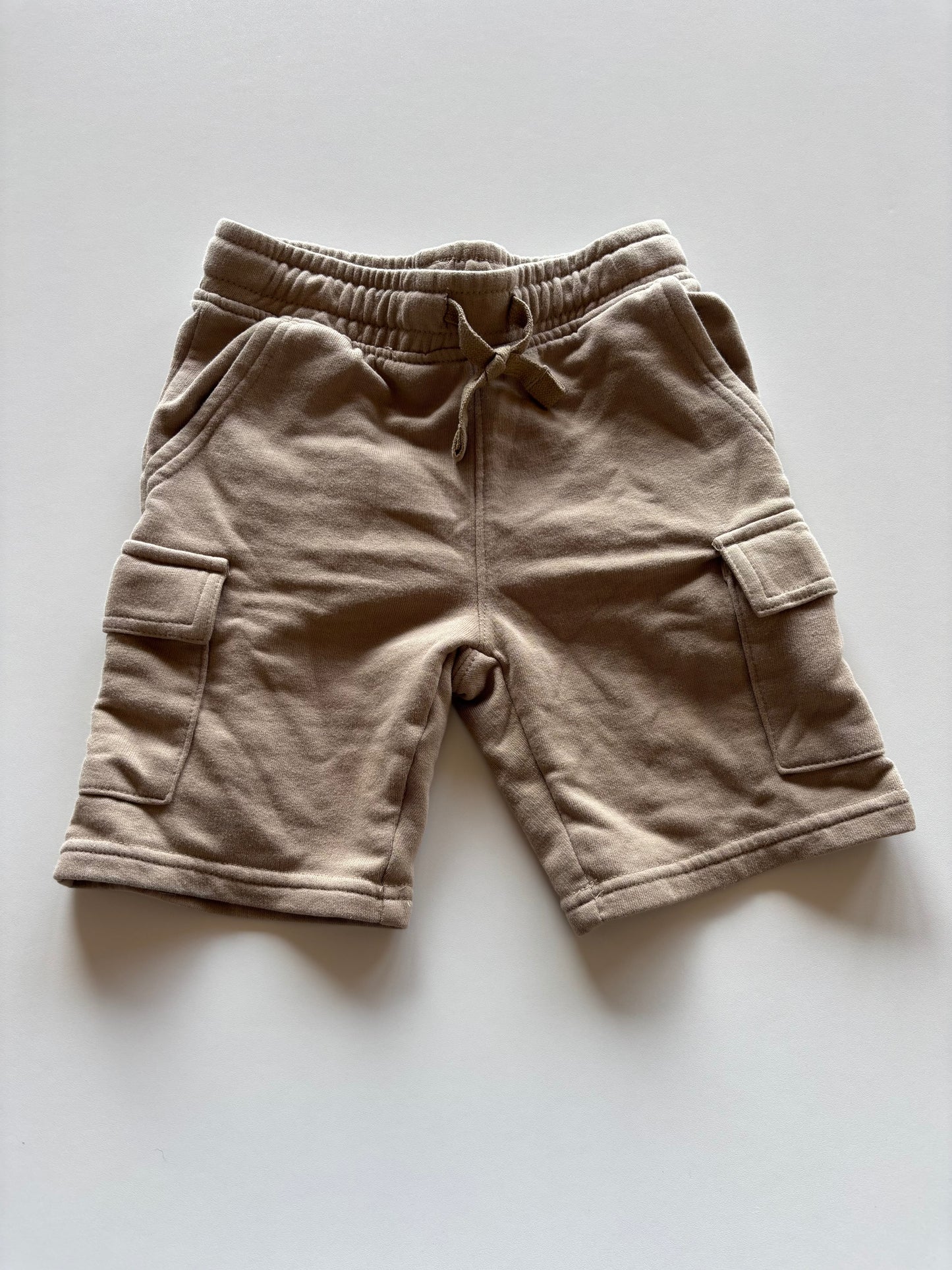 Brown Cargo Sweat Shorts
