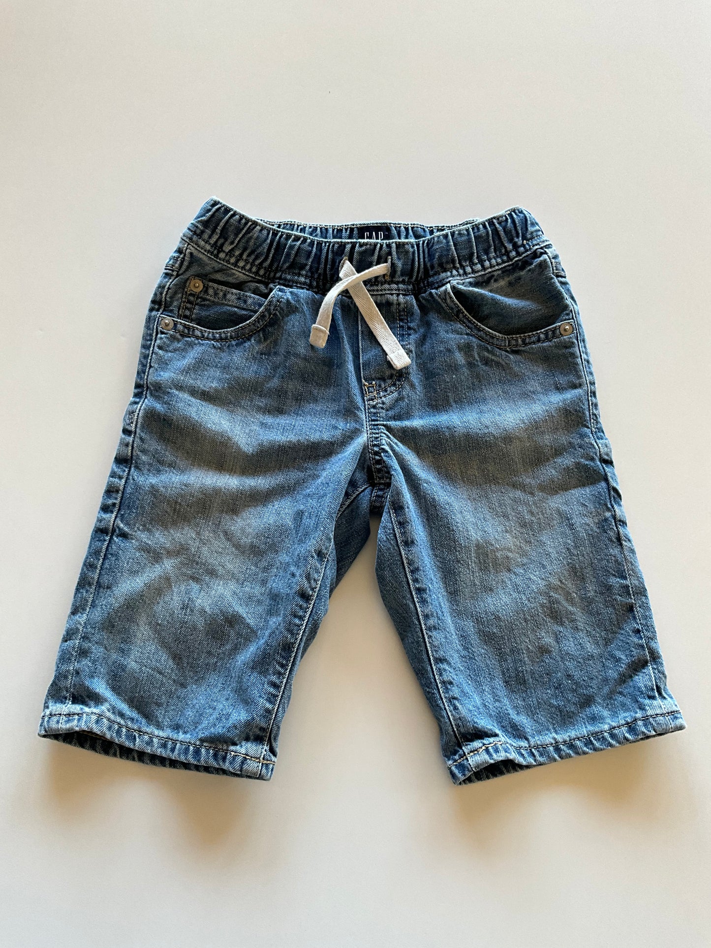 Elastic Waist Denim Shorts