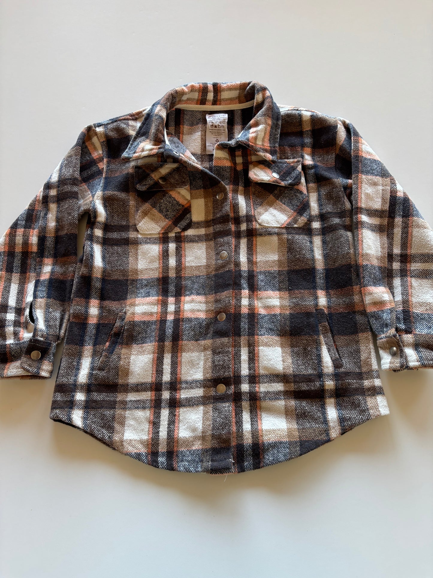 Brown, Orange, & Navy Shacket
