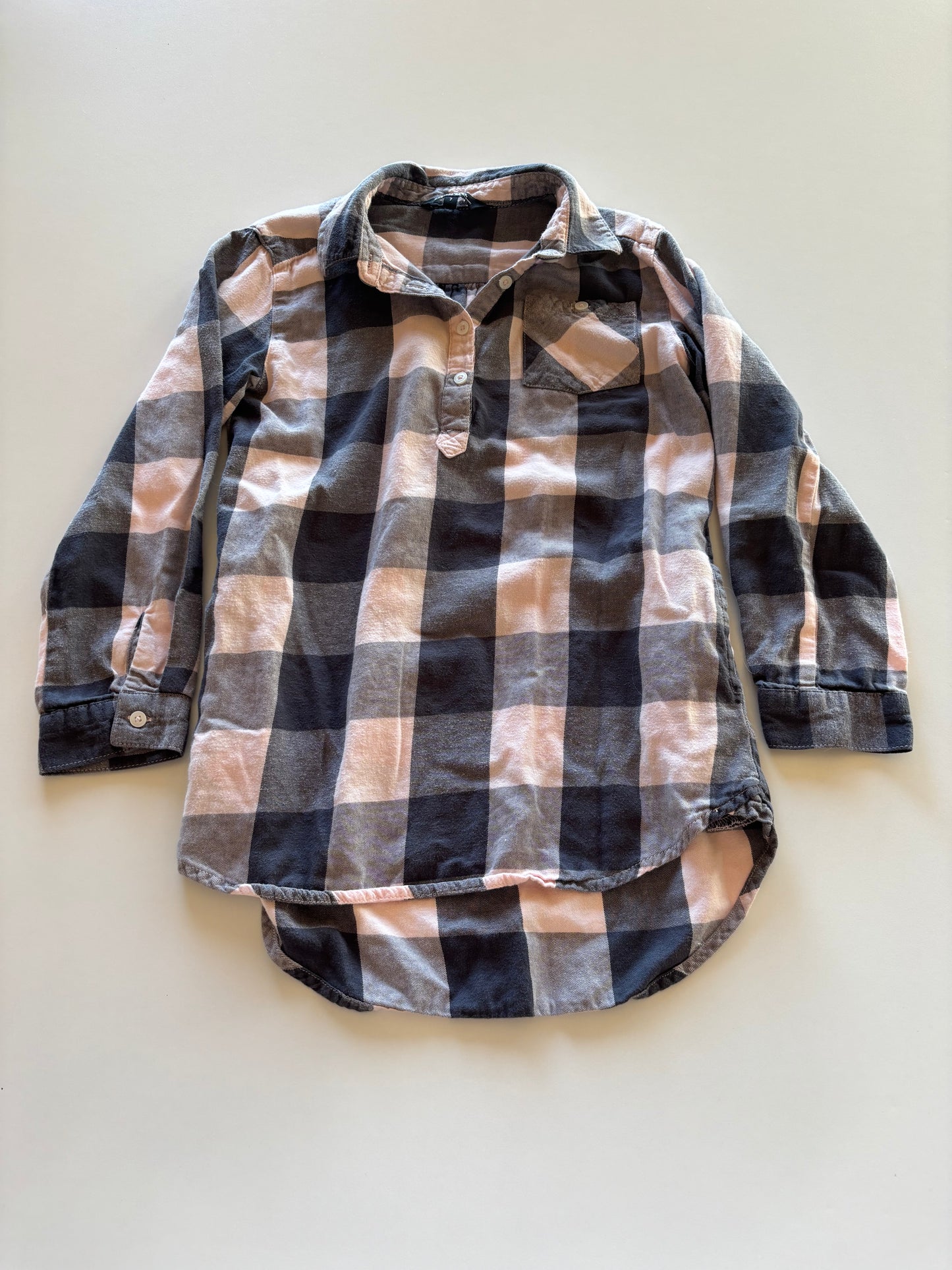 Pink & Charcoal Plaid Tunic