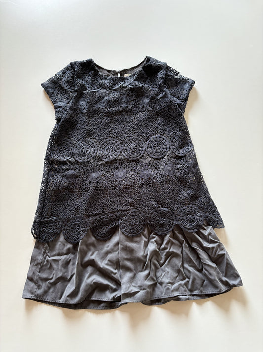 Charcoal Lace Overlay Dress