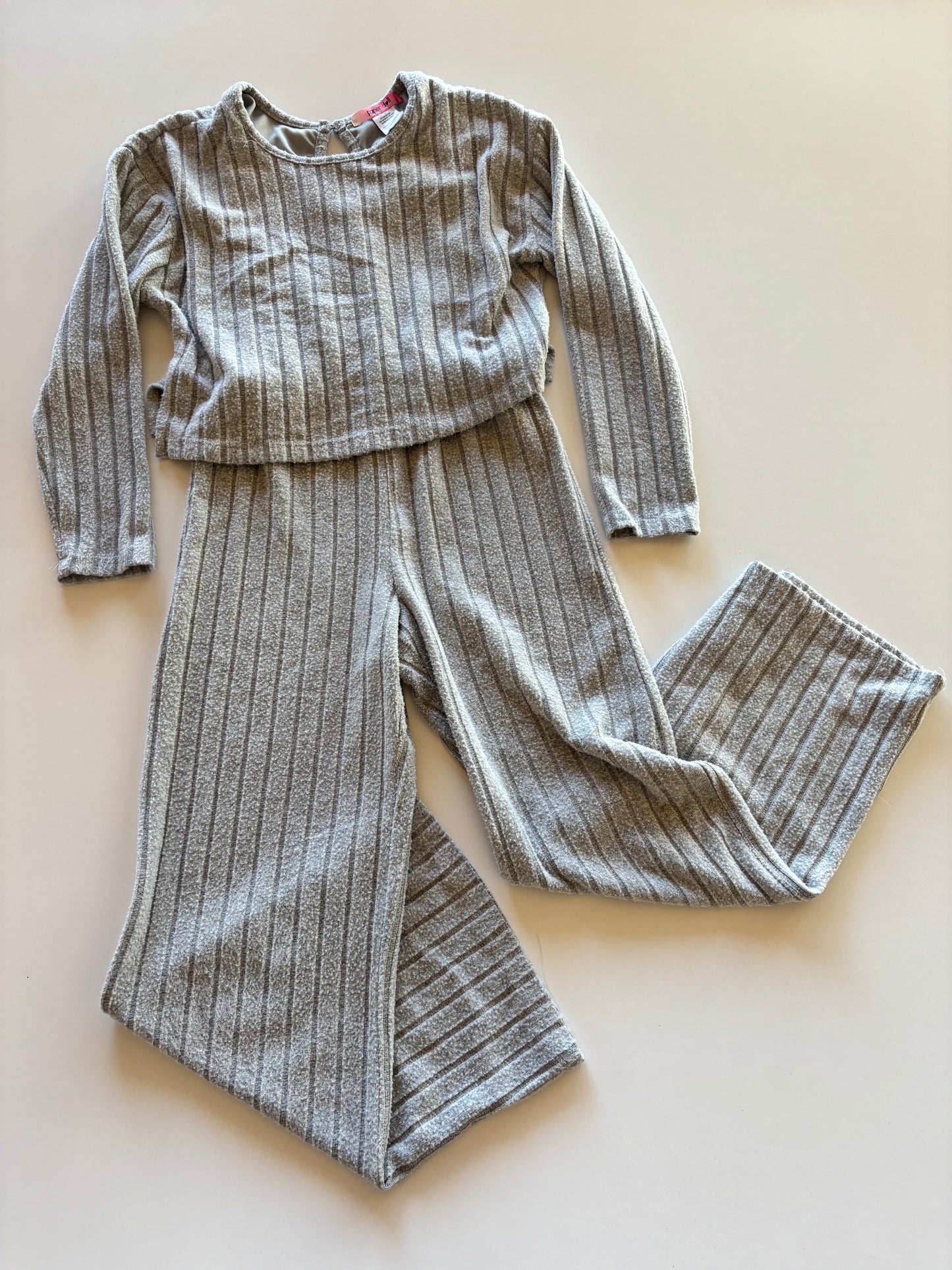 Grey Ribbed Romper