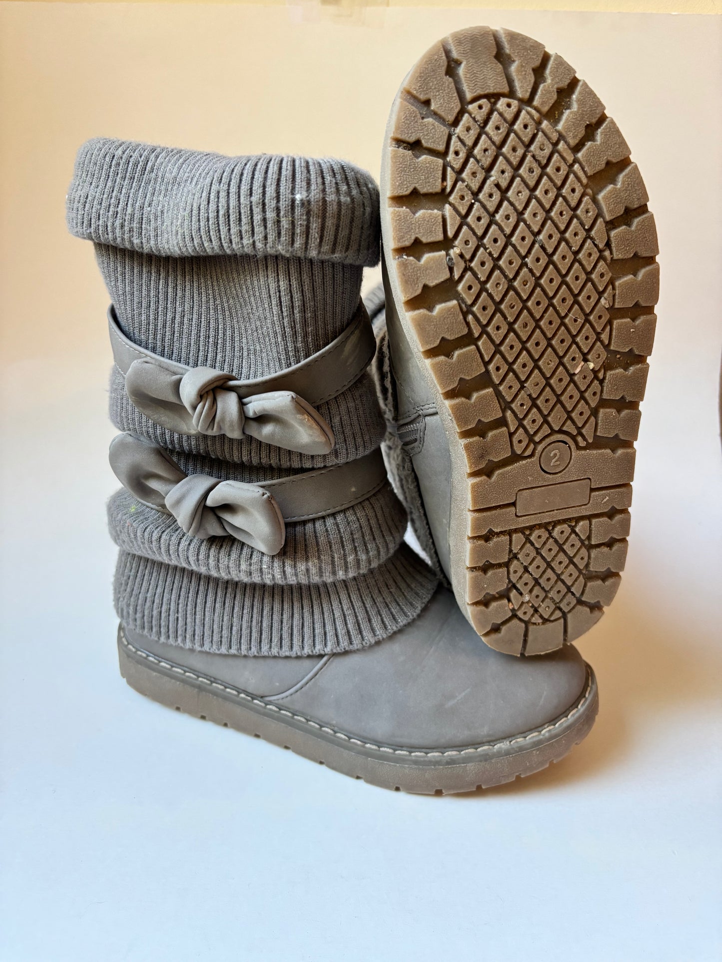 Grey Sweater Boots