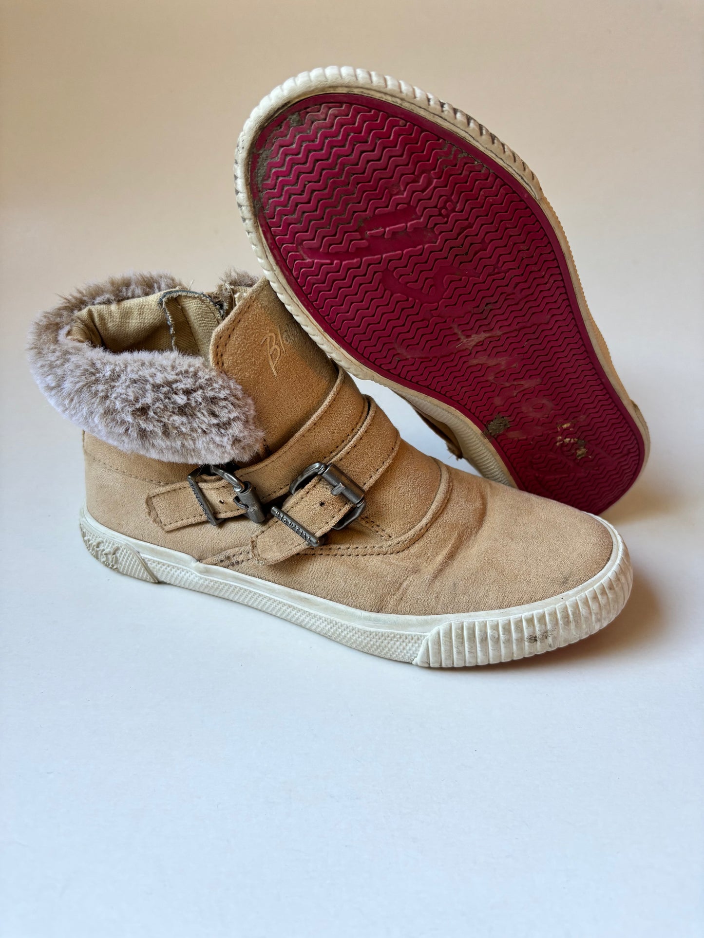 Brown & Faux Fur Short Boots