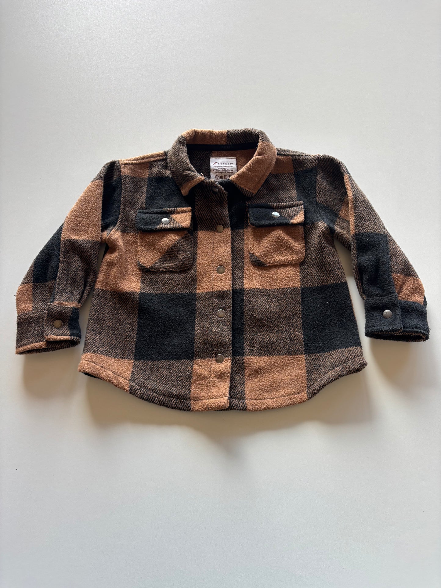 Brown & Black Plaid Shacket