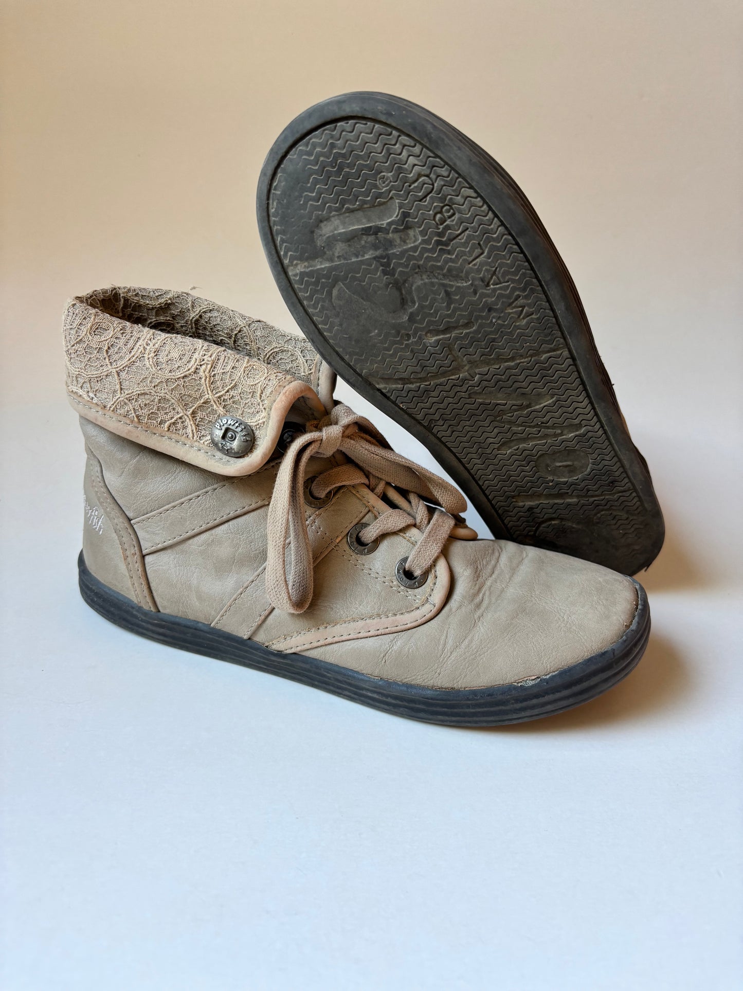 Taupe Fold Over Shoes