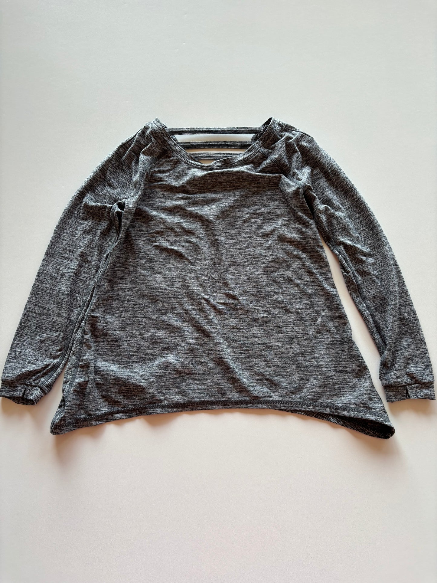 Grey Criss Cross Athletic Top