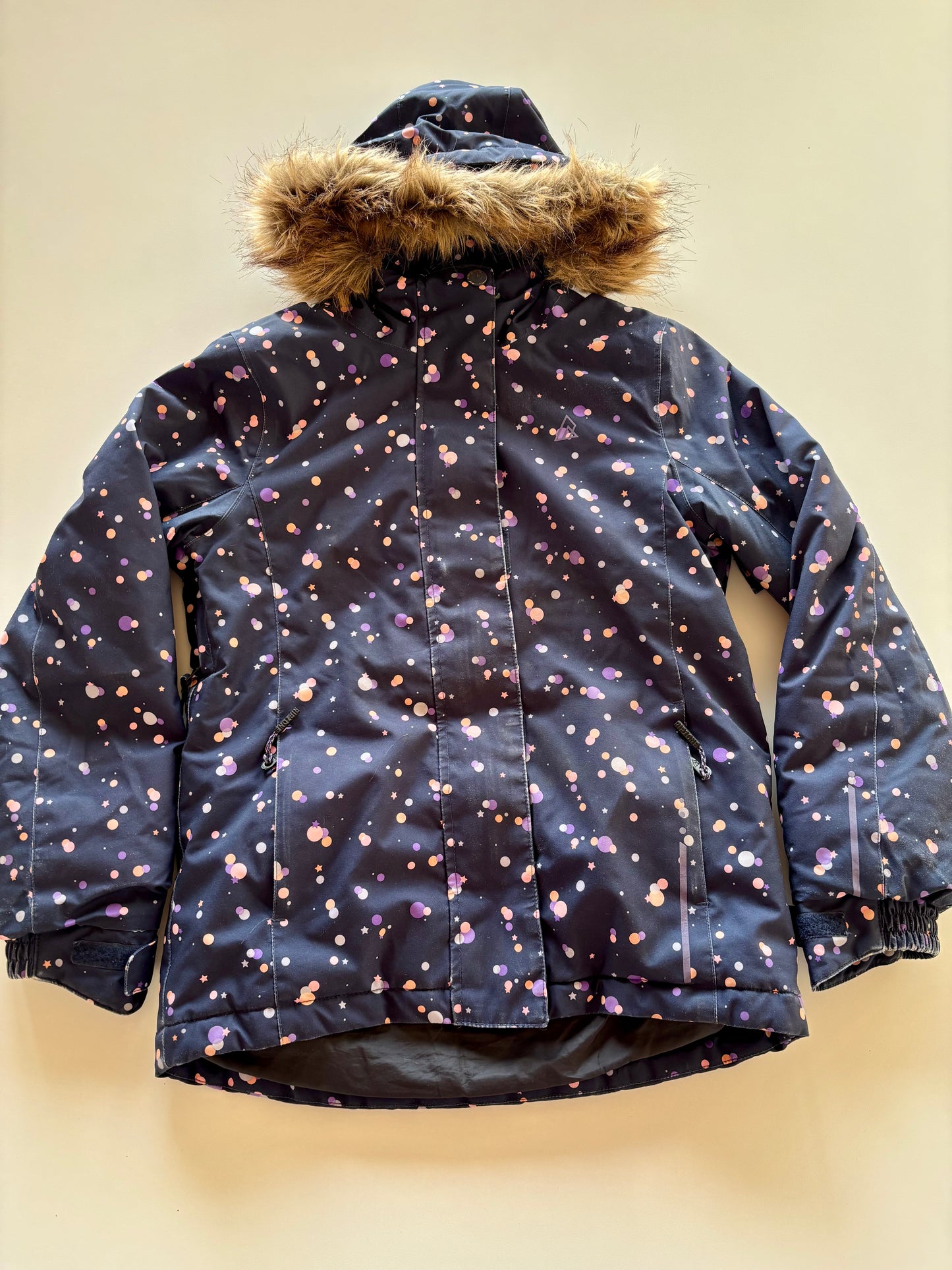Navy Polka Dot Winter Jacket