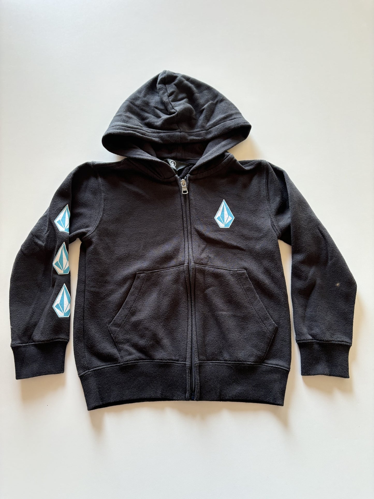 Black Volcom Zip Up Hoodie