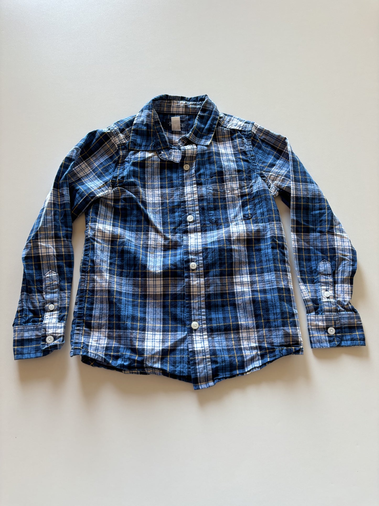 Blue Plaid Button Up