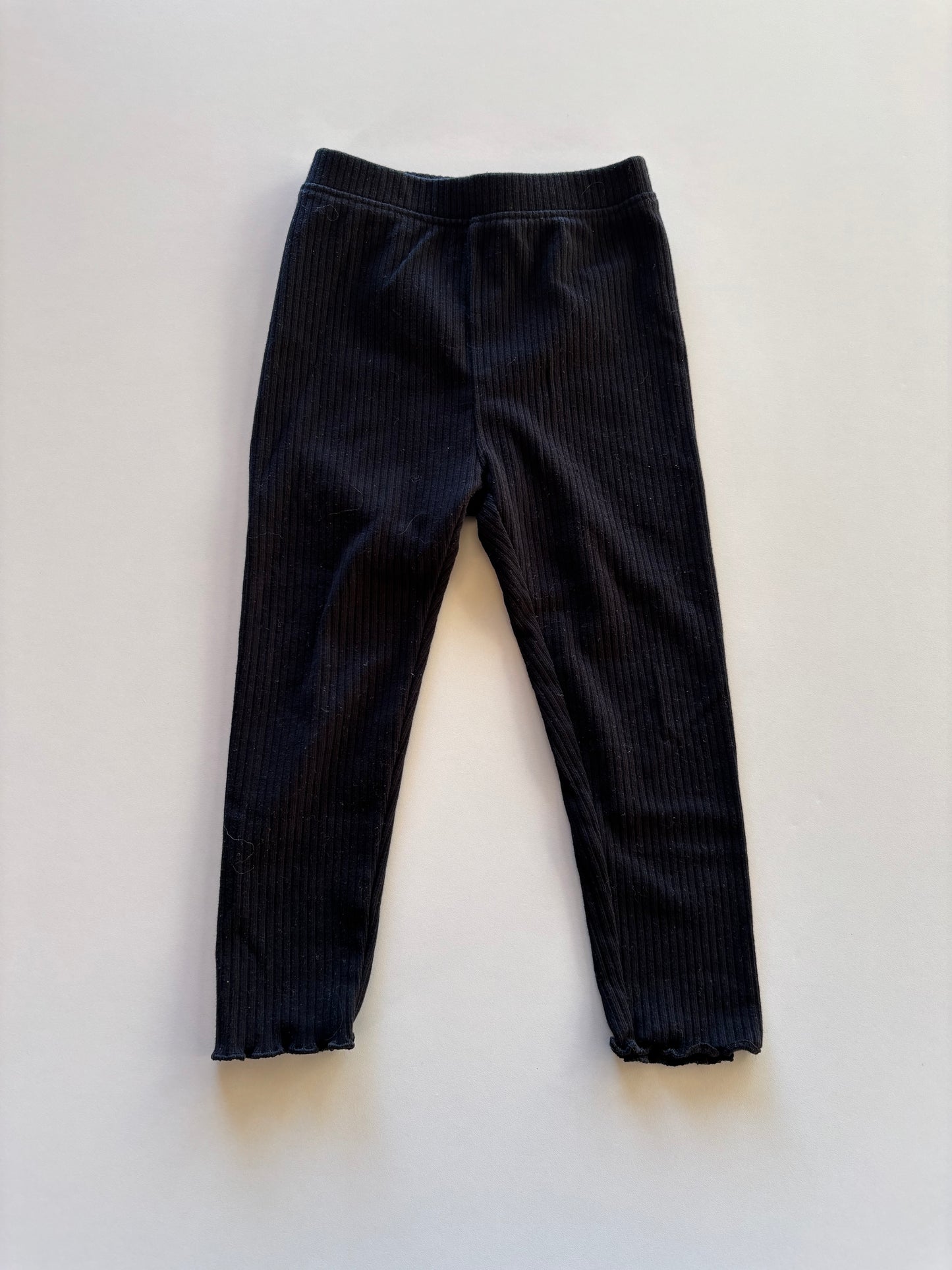 Black Ribbed Leggings