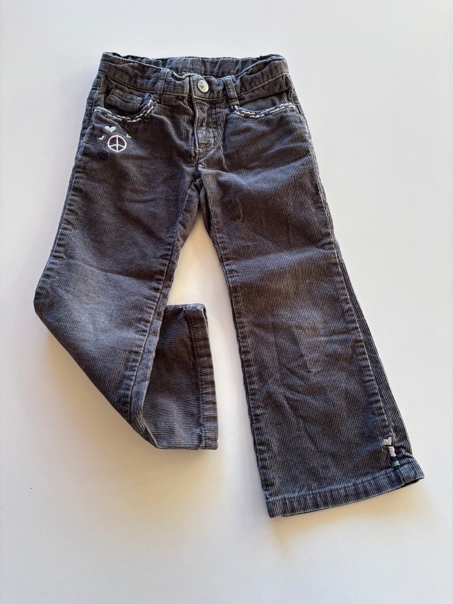 Grey Embroidered Cords