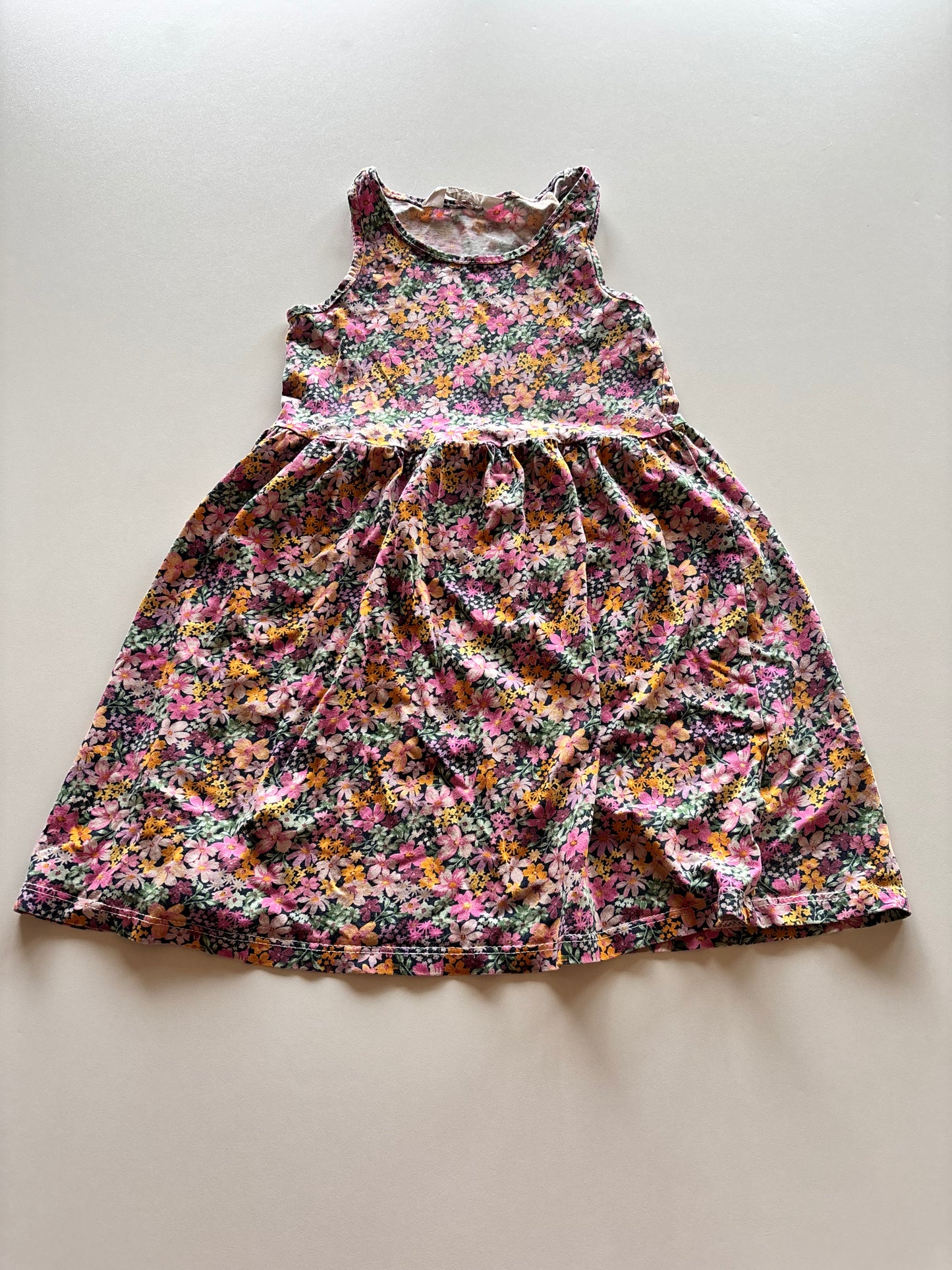 Pink & Yellow Floral Dress