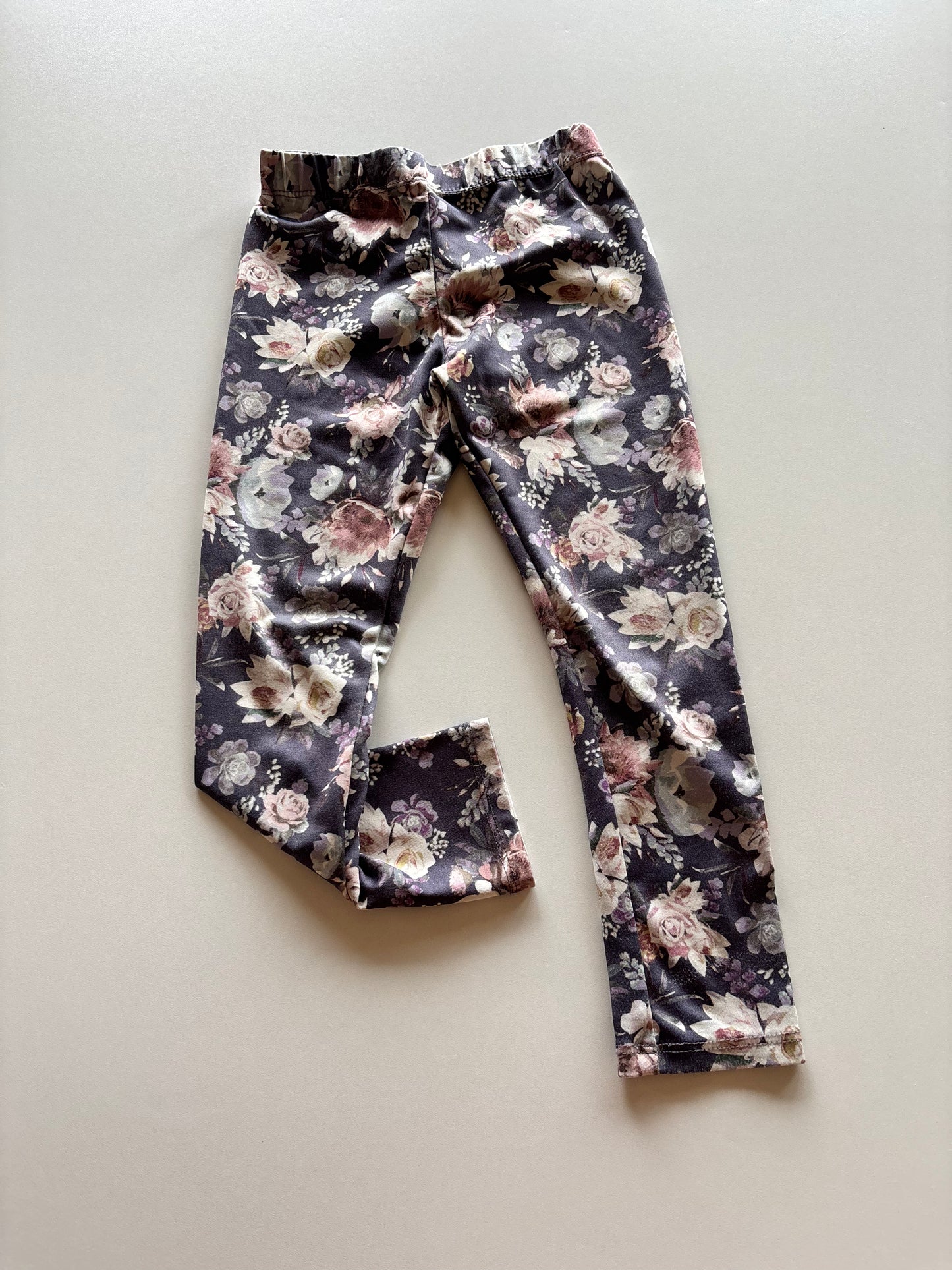 Purple Floral Leggings