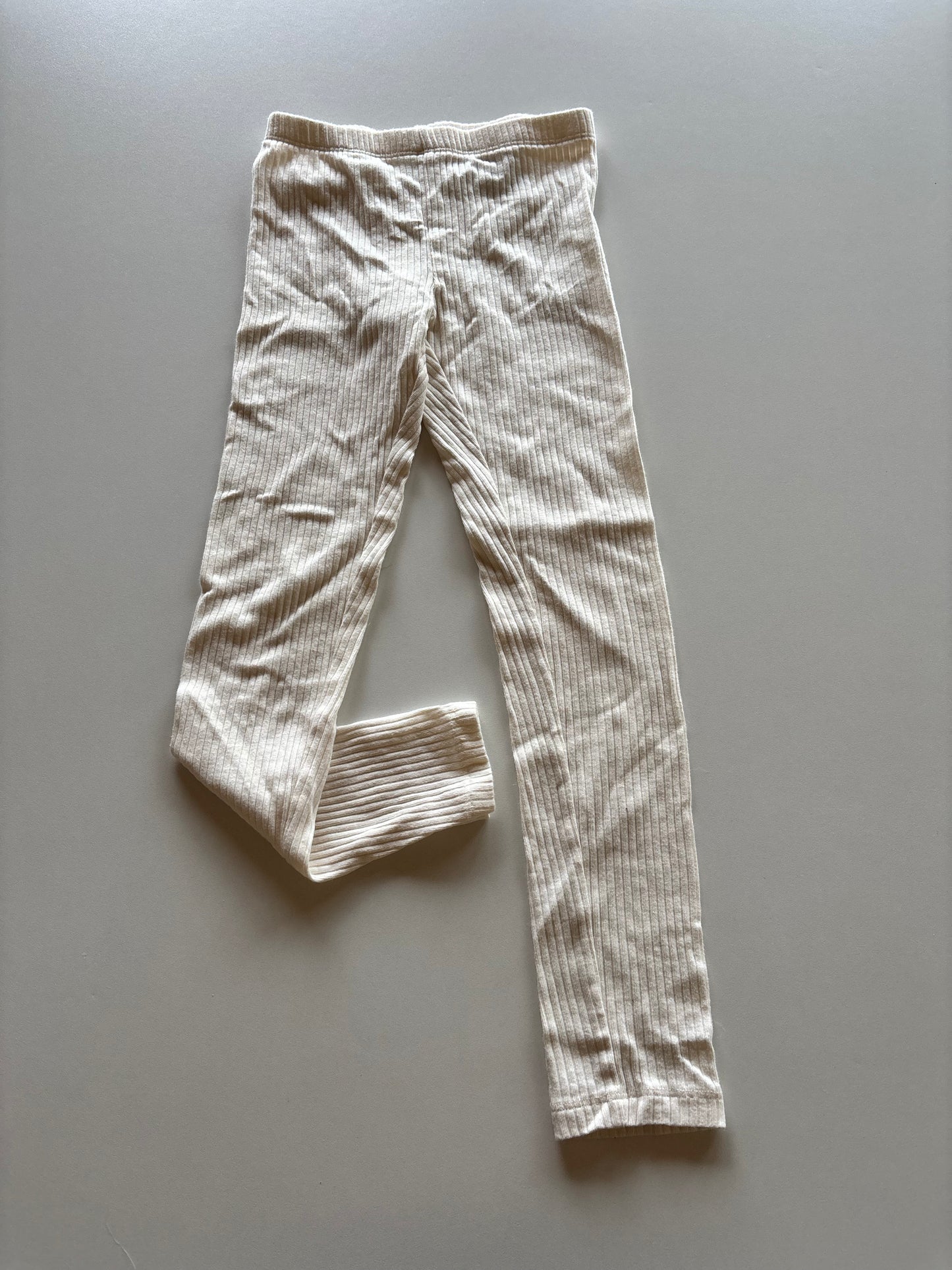 Ivory Ribbed Leggings