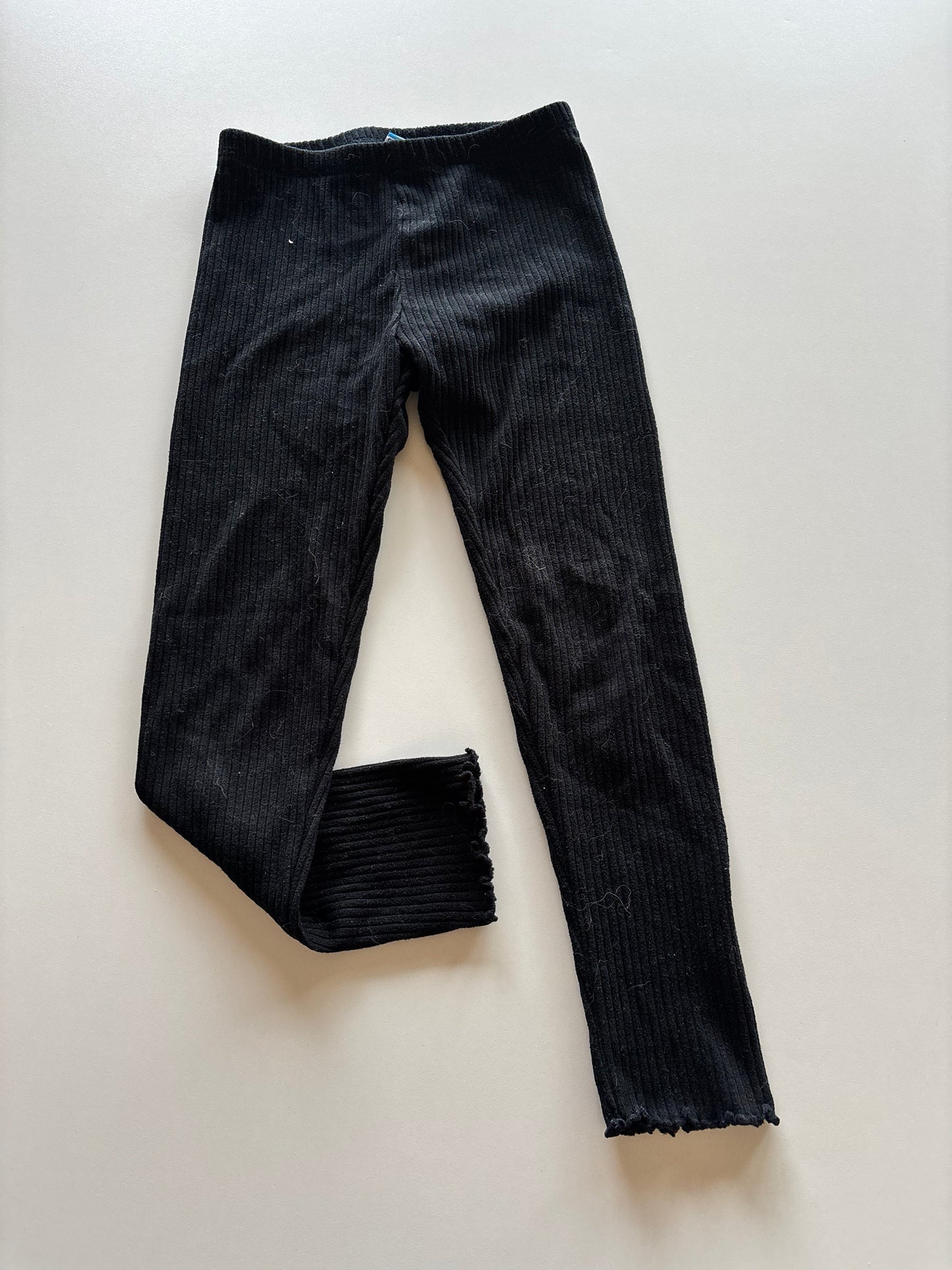 Black Ribbed Leggings