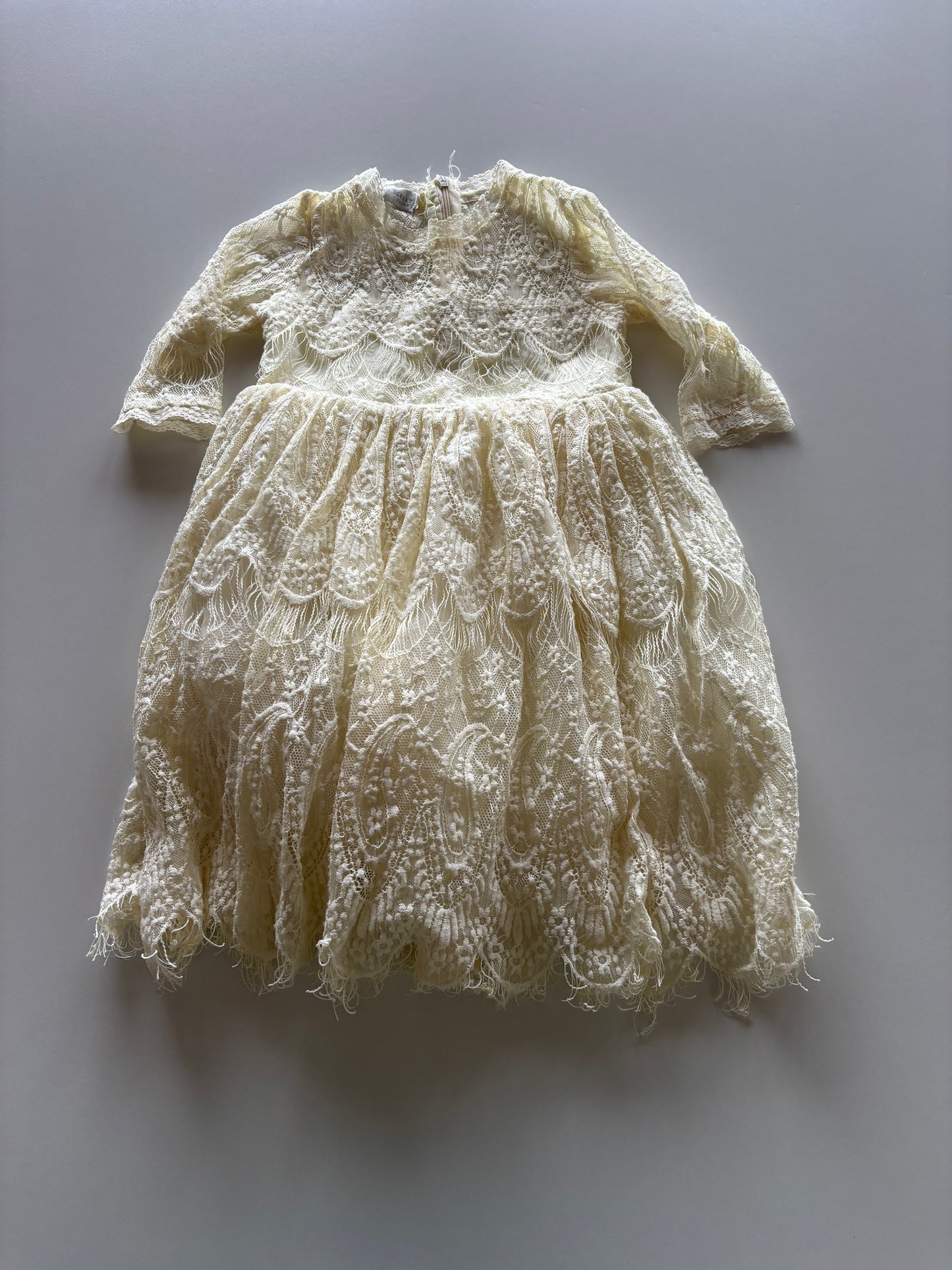 Ivory Lace Overlay Dress