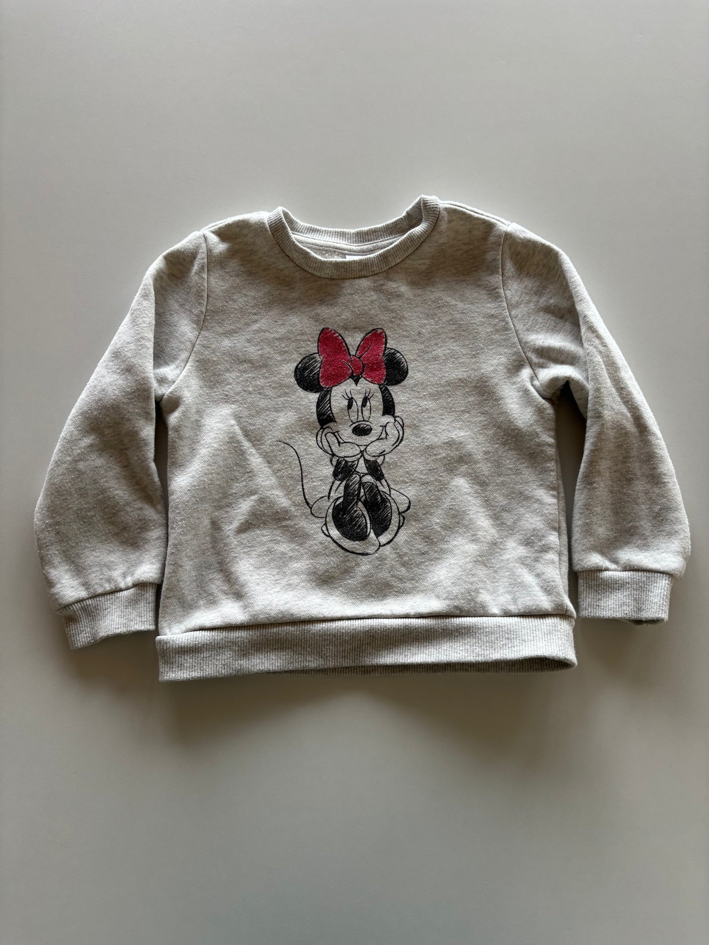 Grey Minnie Crewneck Sweater