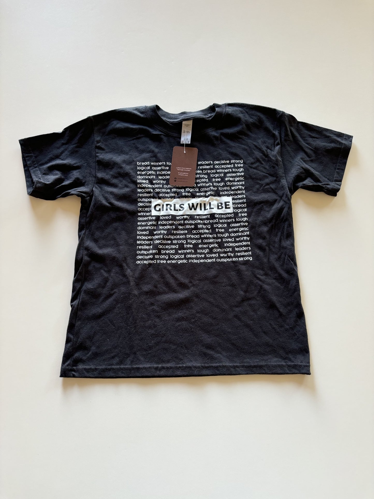 BNWT Black "Girls Will Be" Tee