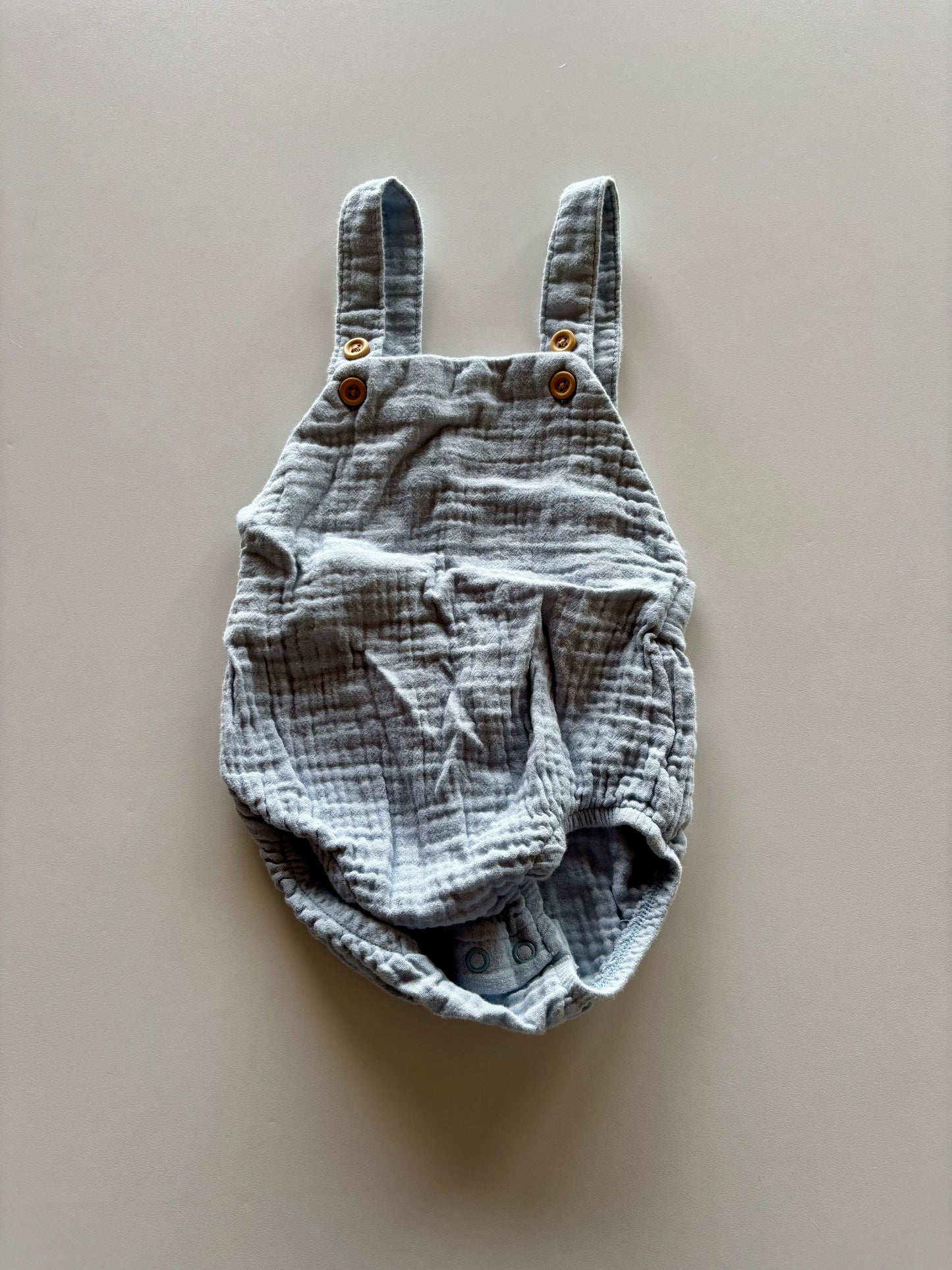 Light Blue Muslin Romper
