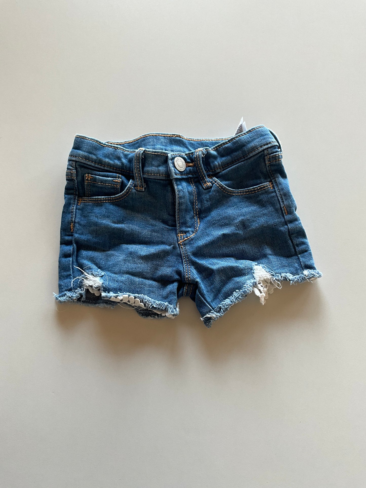 Distressed Denim Shorts