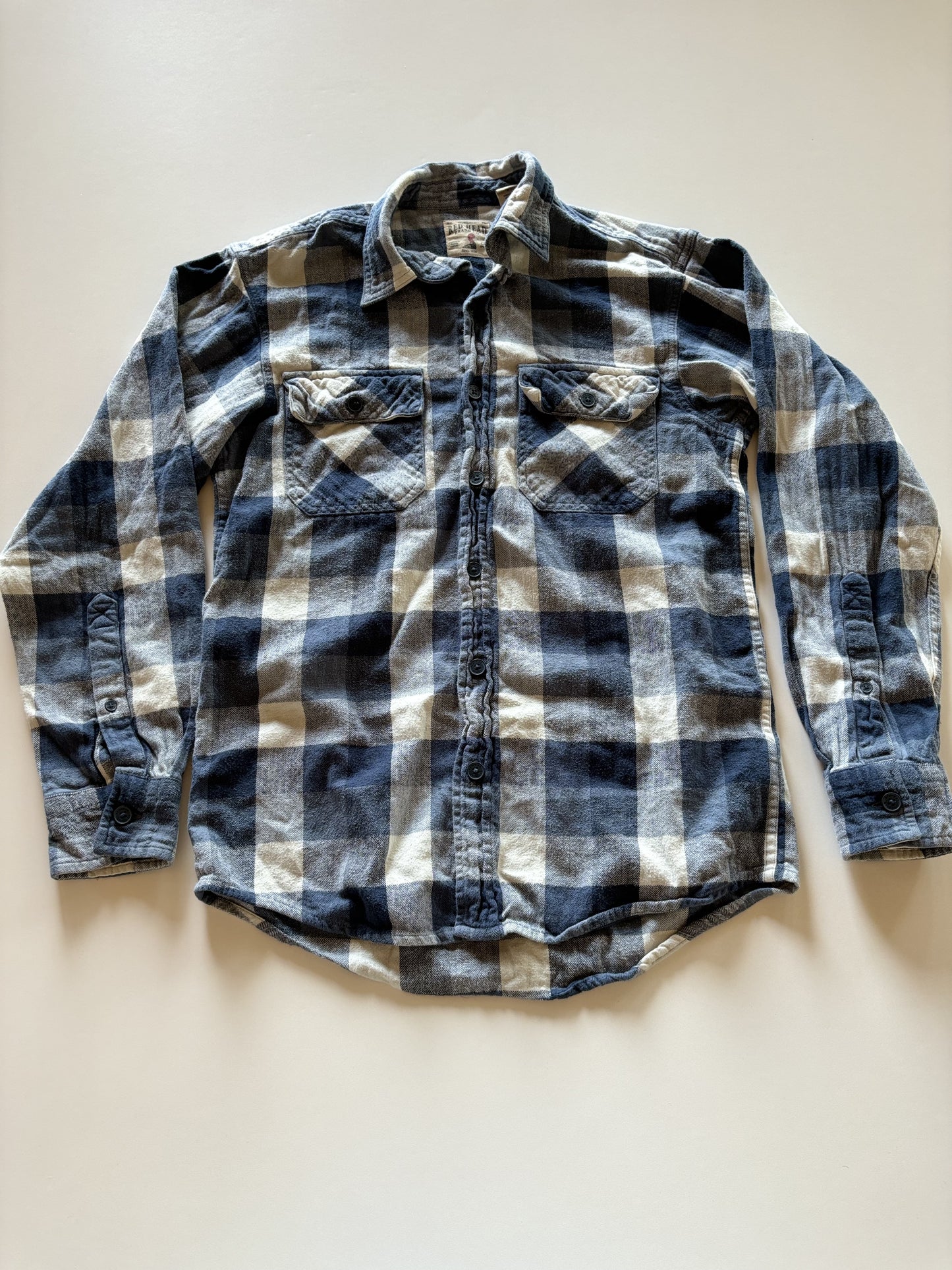 Blue Flannel Plaid Button Up