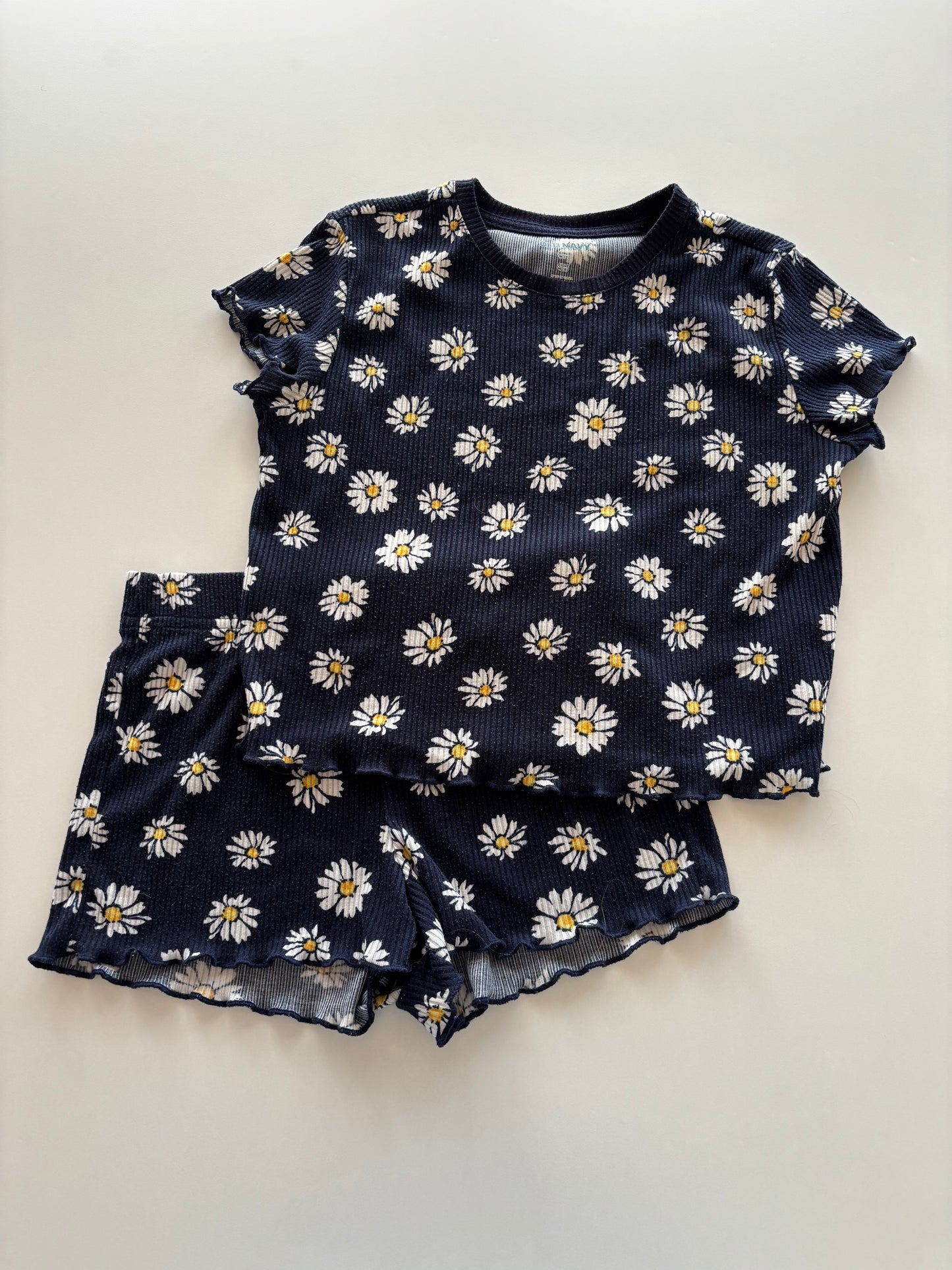2pc Navy Daisy Set