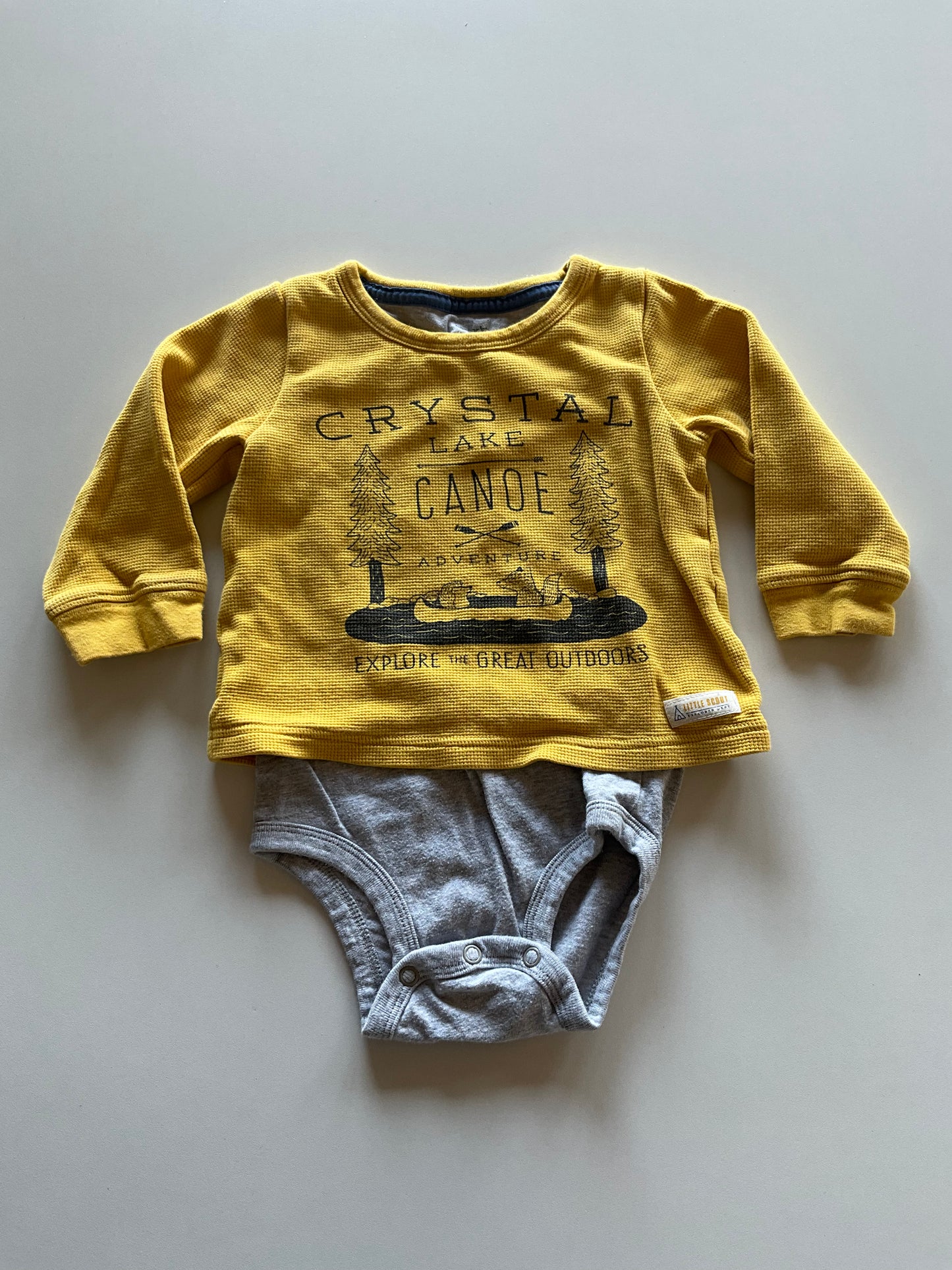 Yellow Waffle Shirt/Onesie
