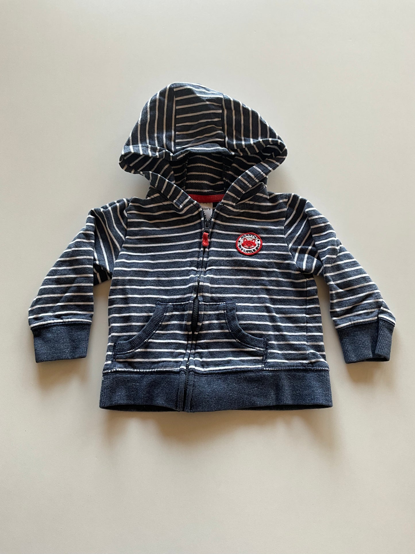 Striped Zip Up Hoodie