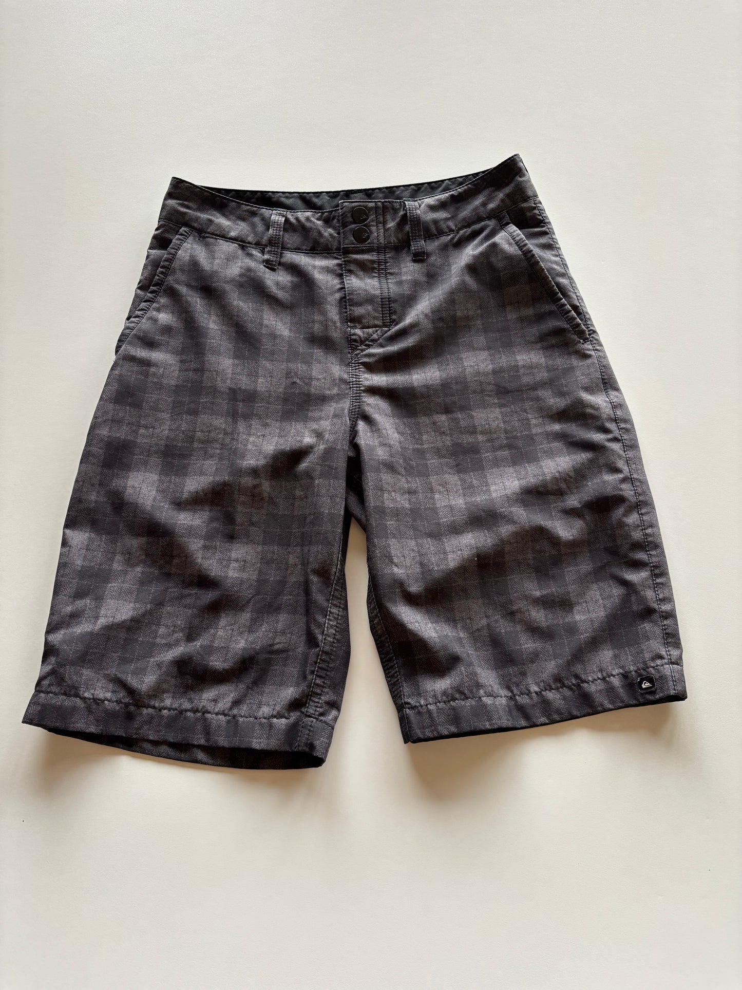 Black & Grey Plaid Shorts