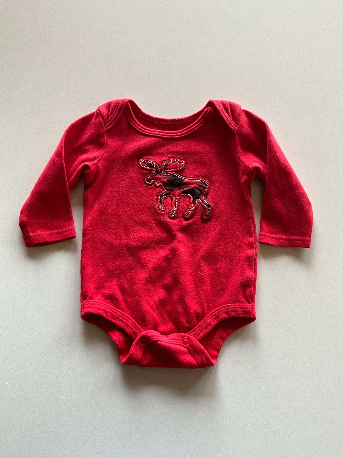 Plaid Moose Onesie
