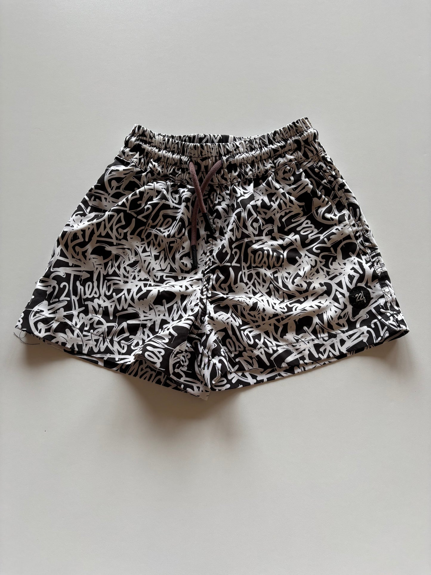 Black & White Graffiti Shorts