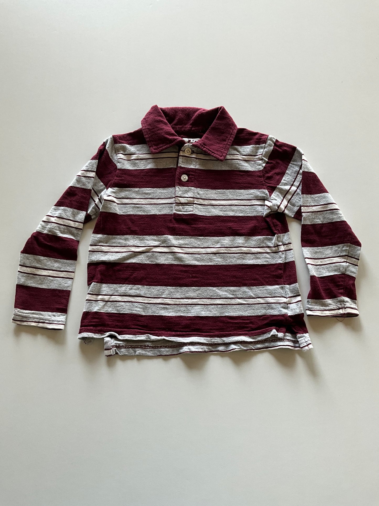 Burgundy Striped Polo