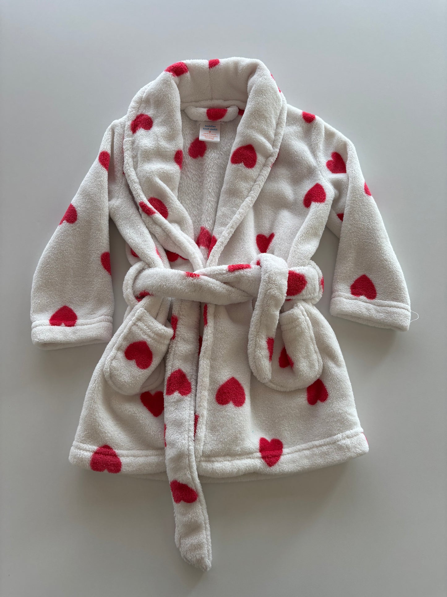 White & Pink Hearts House Robe