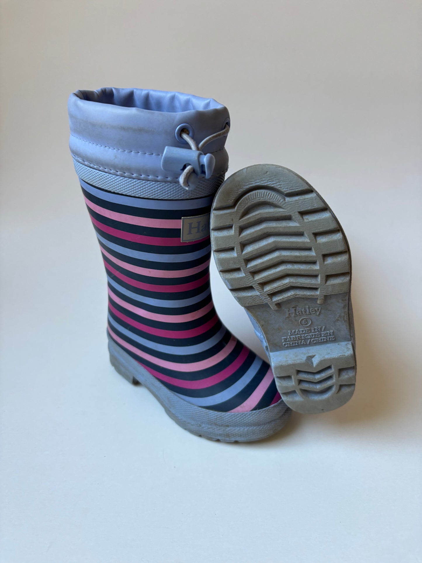 Striped Rain Boots
