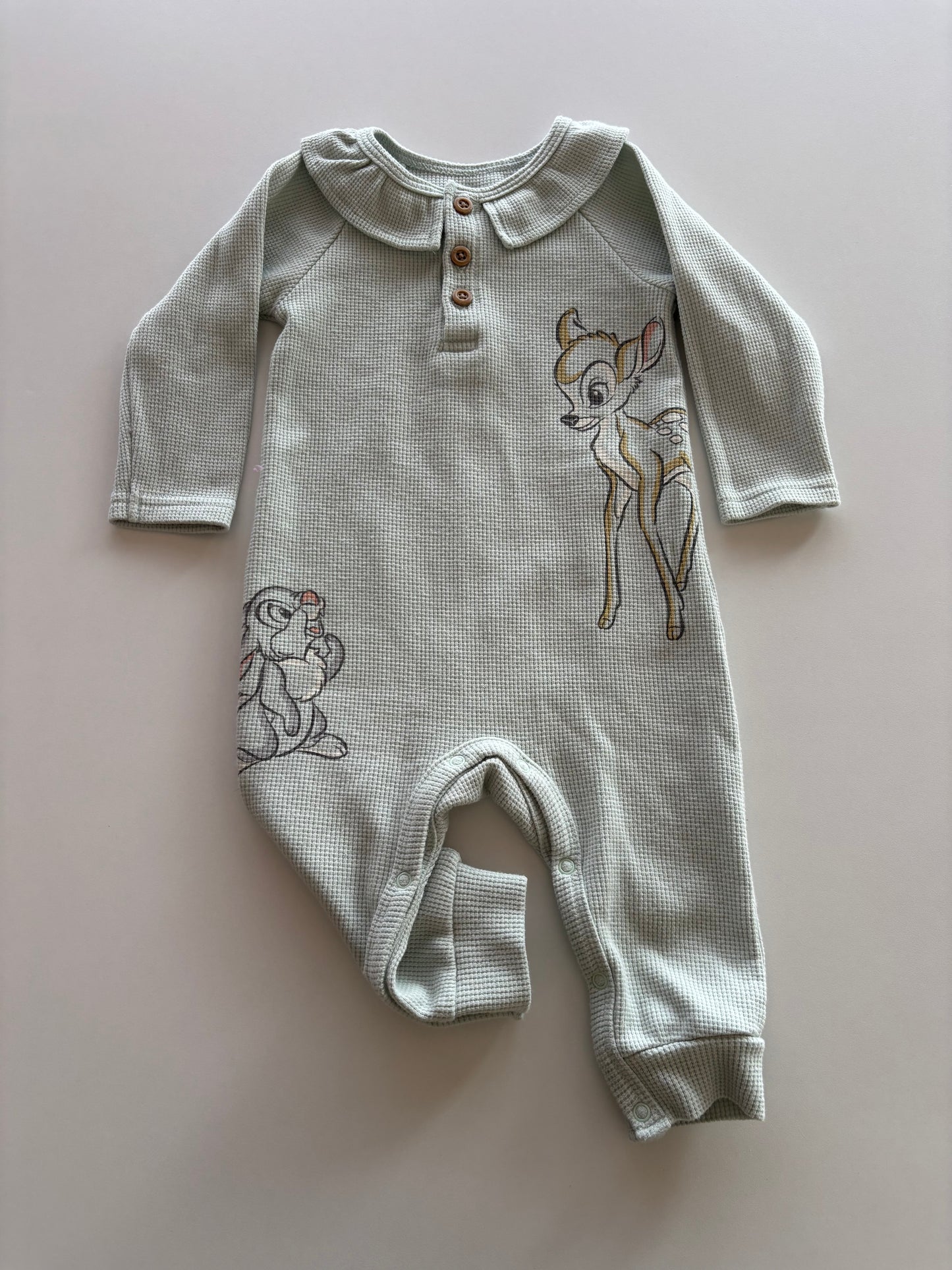 Mint Waffle Bambi Romper