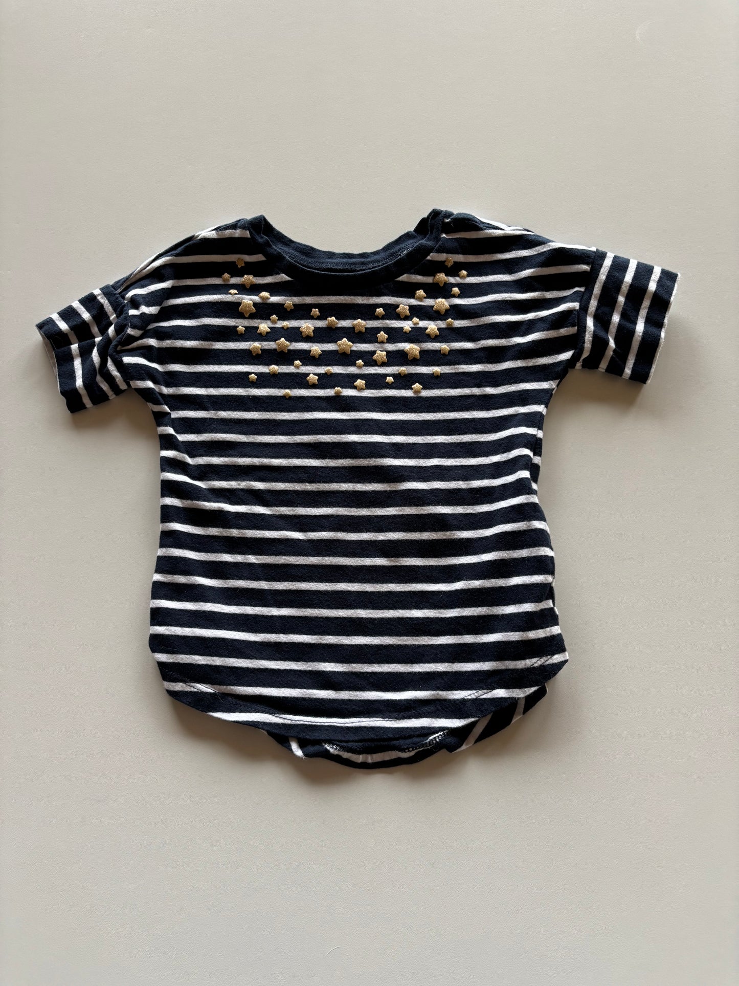 Navy & White Striped Star Tee