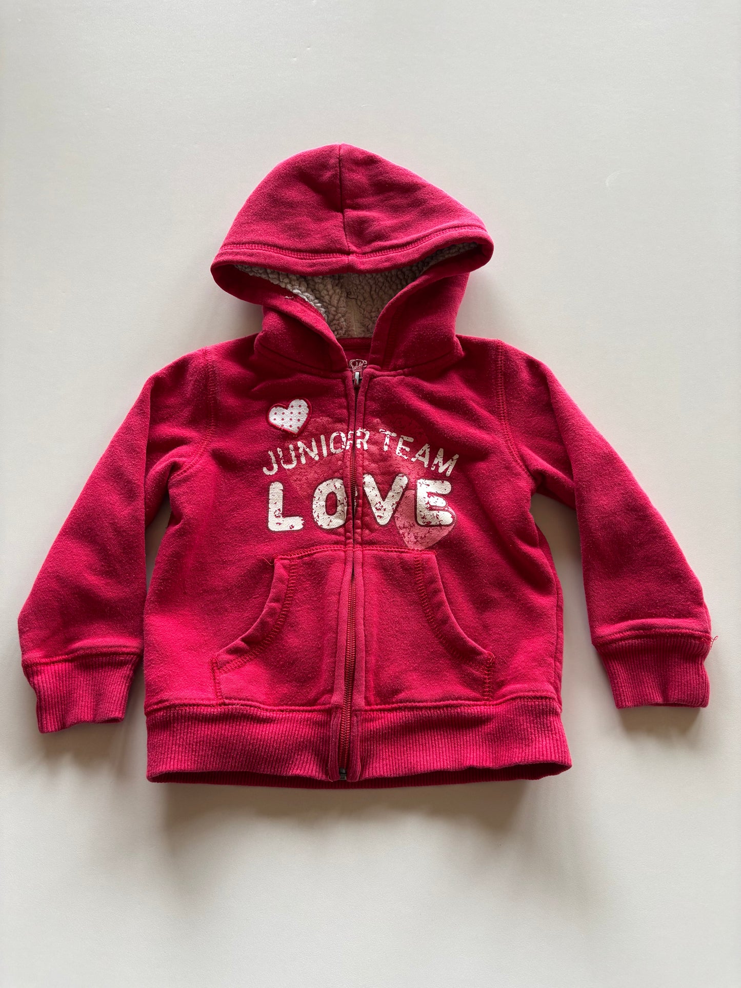 Red Love Zip Up Hoodie