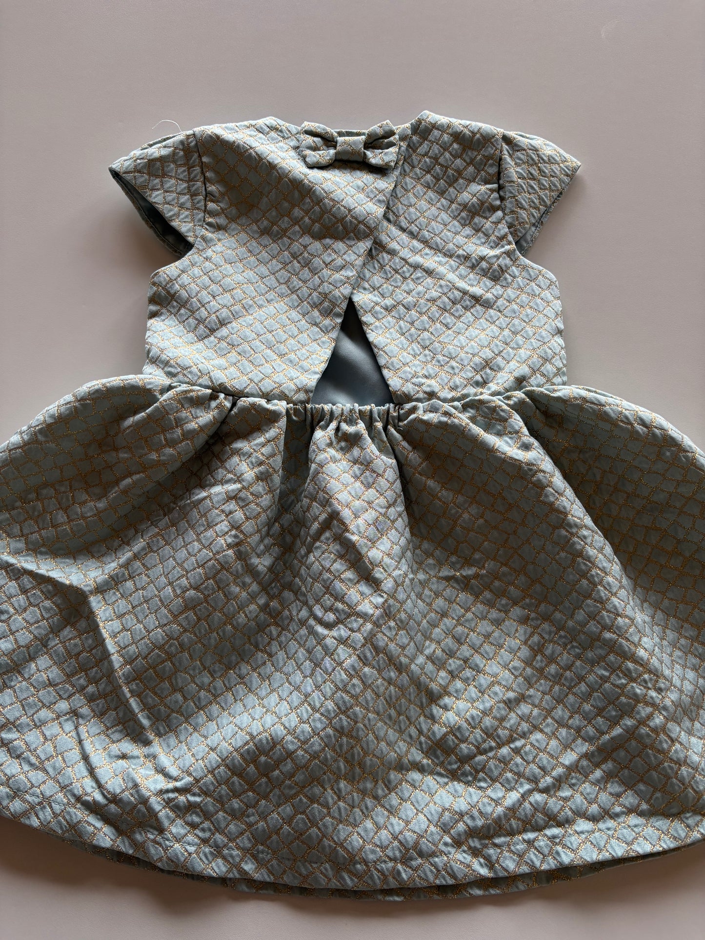 Blue & Gold Party Dress