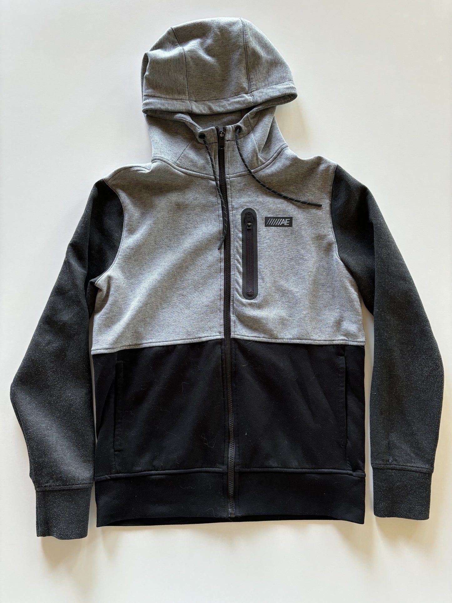 Black & Grey AE Zip Up Hoodie